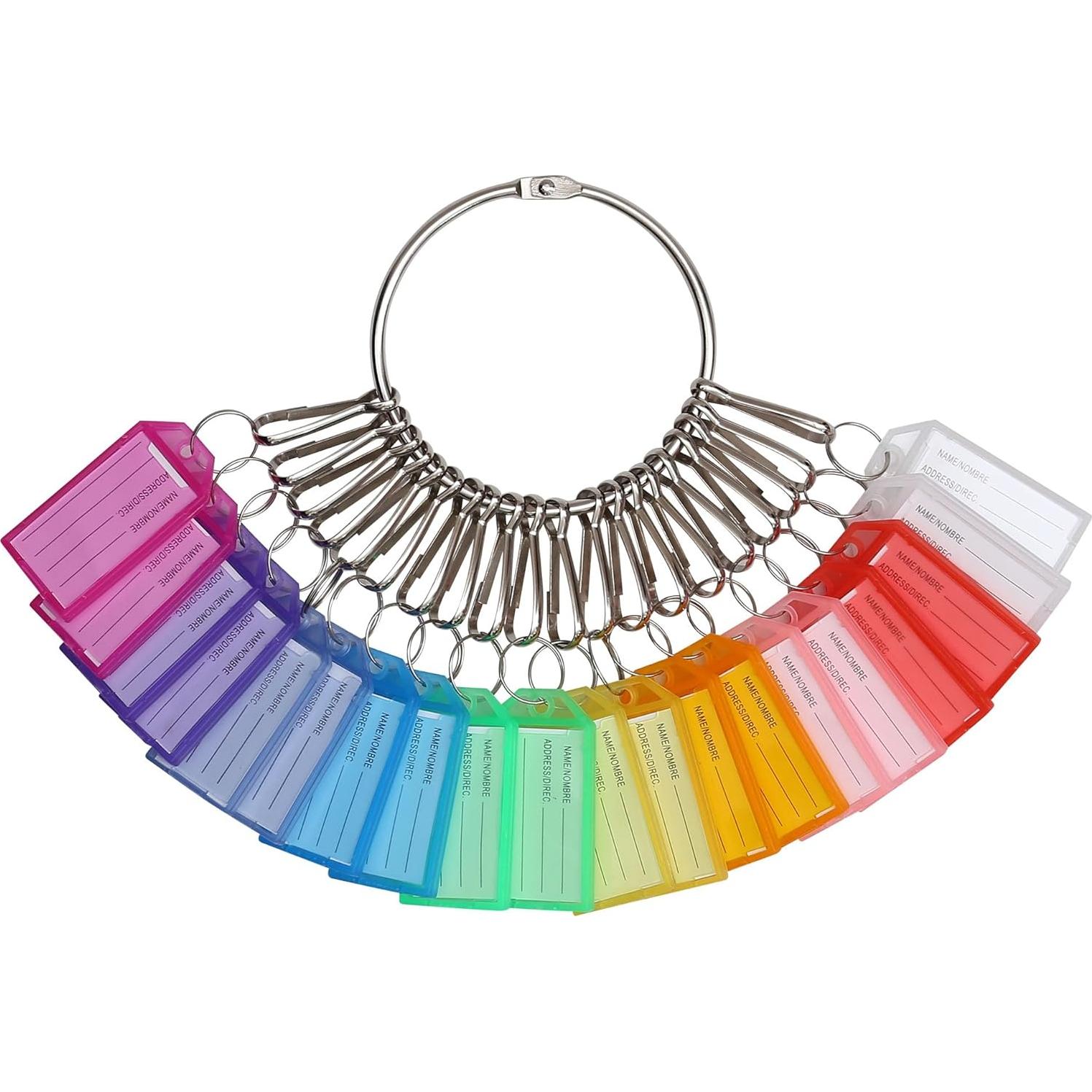 Organizador de Llaves Donmon con 20 Ganchos de Resorte Plata