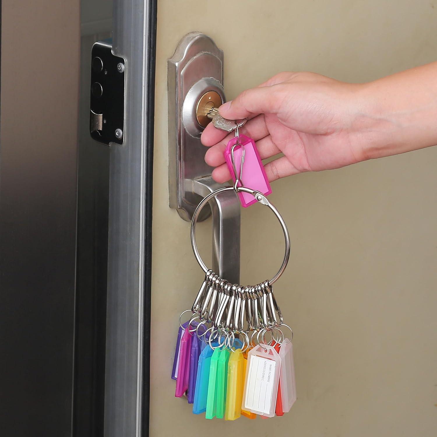 Organizador de Llaves Donmon con 20 Ganchos de Resorte Plata