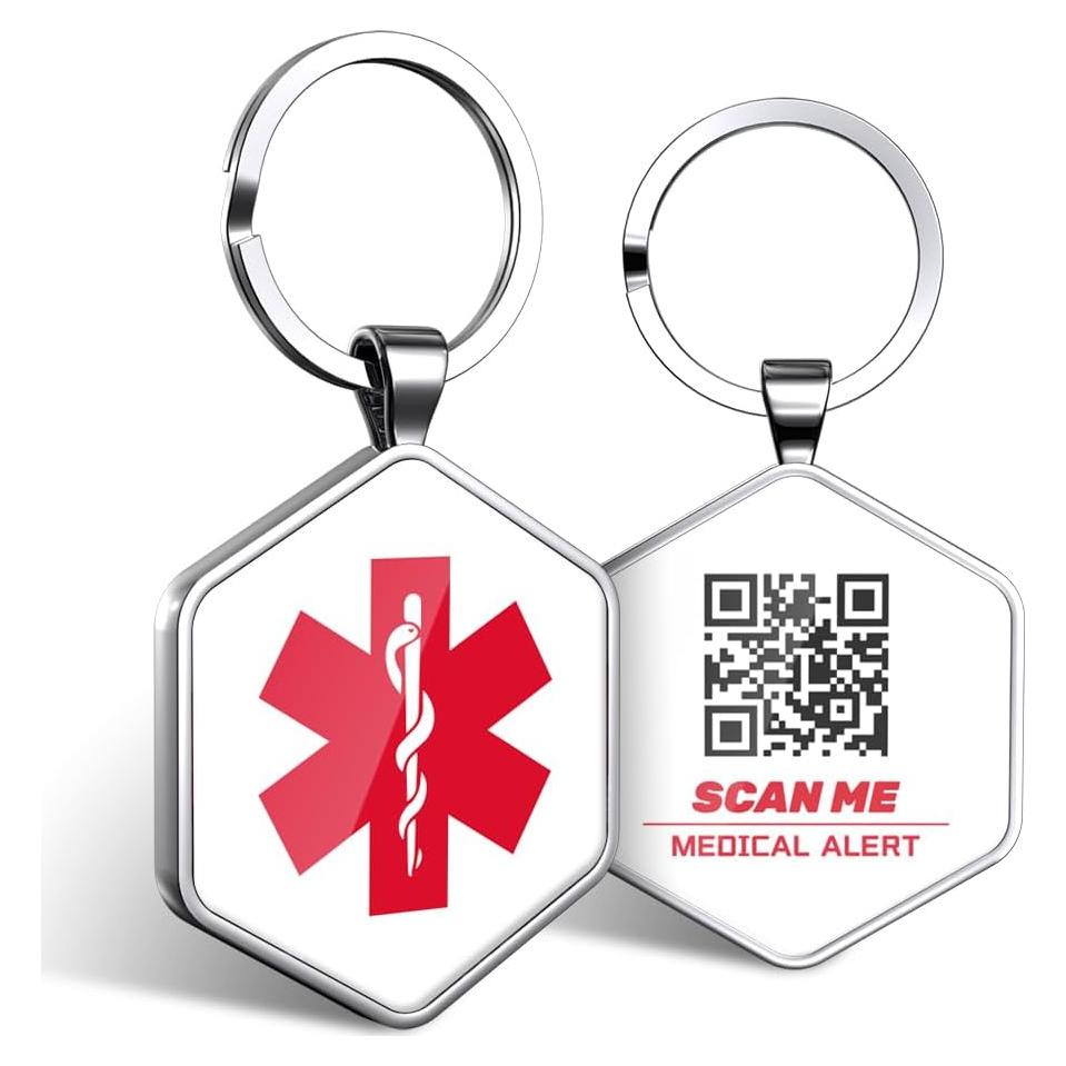 Etiqueta ID Médica QR KEKHEALTH 2PCS para Emergencias