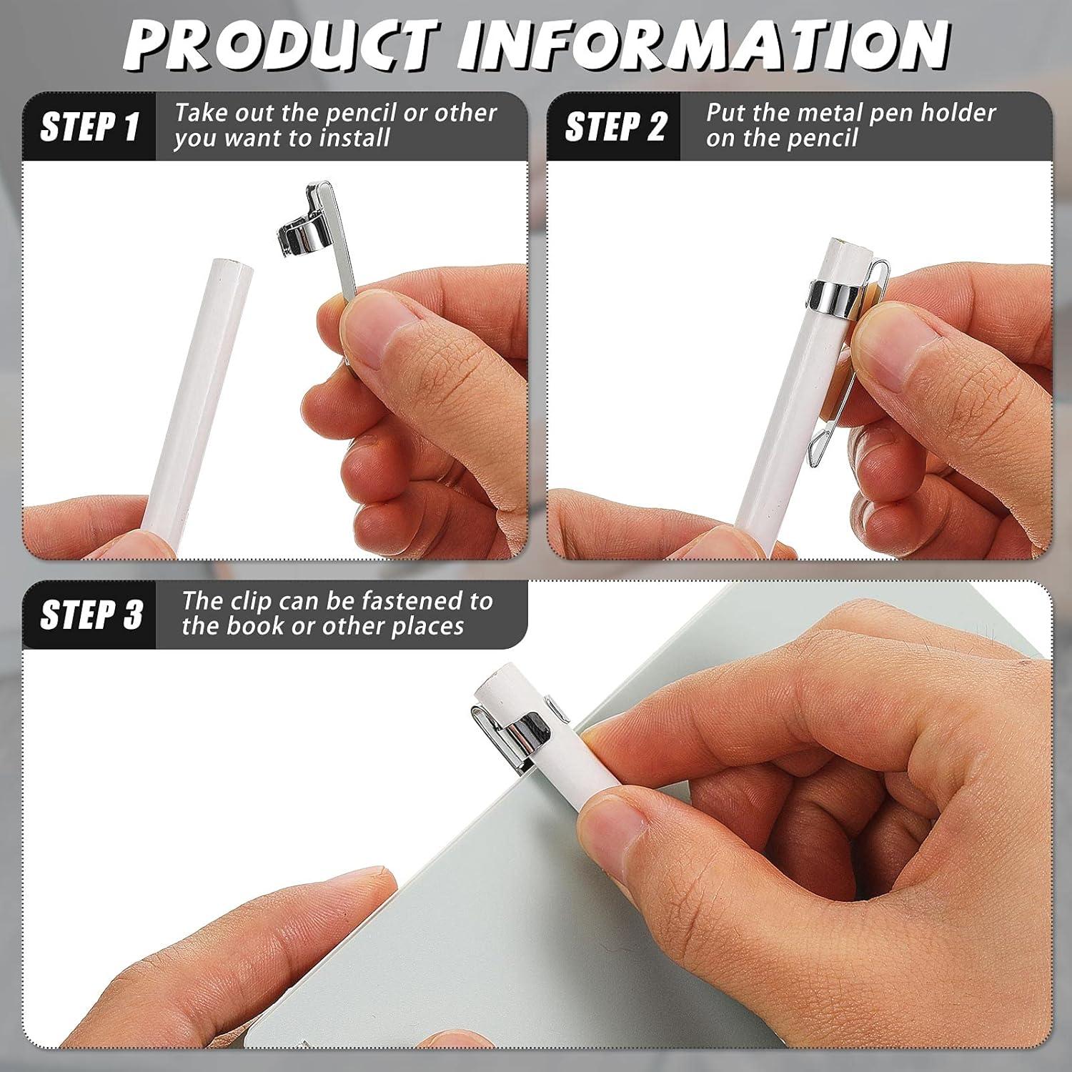 Clips de Metal Zonon para Lápiz y Bolígrafo - 20 Piezas