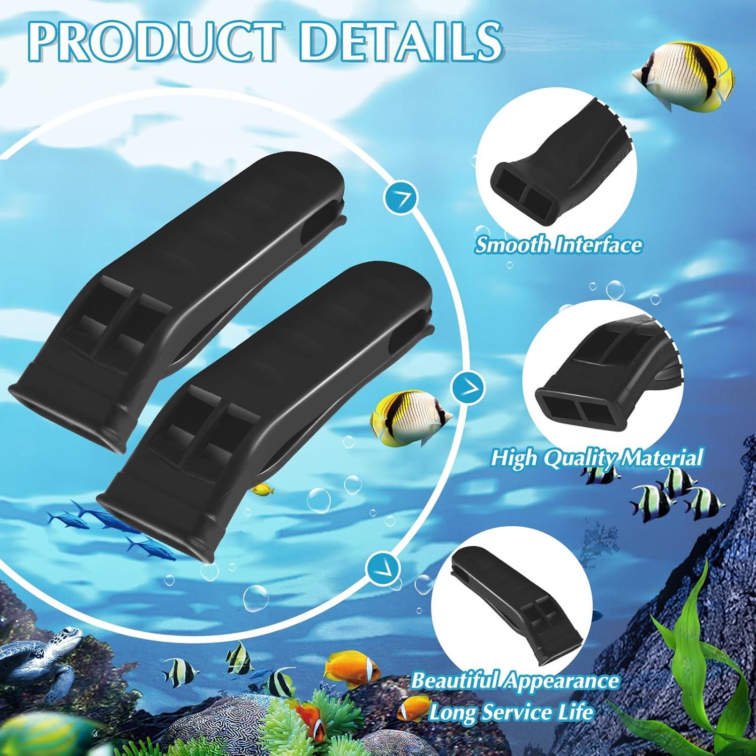 100 Silbatos de Emergencia Sotiff con Cordón Negro 120 dB