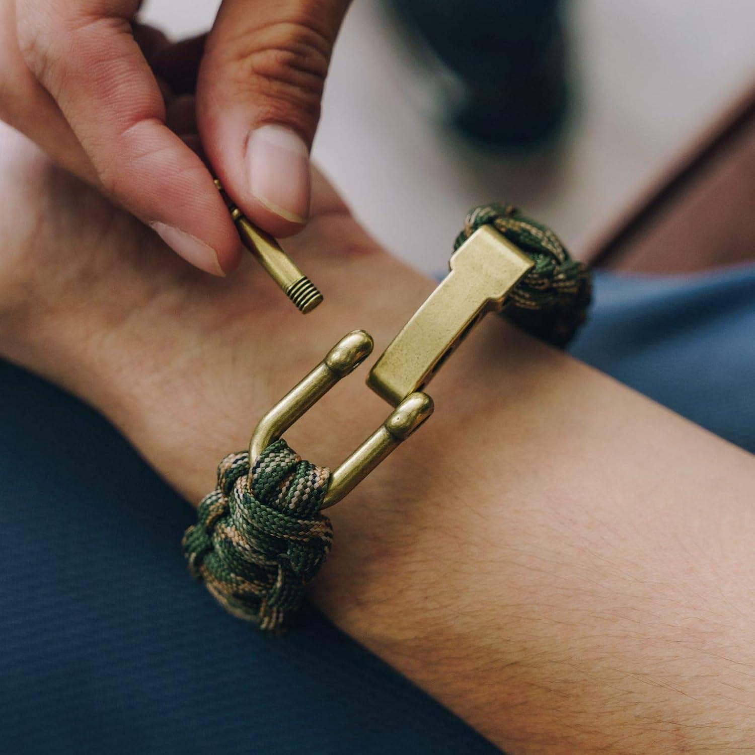 Pulsera Táctica de Supervivencia iHeartDogs Verde Camo 19.05 cm