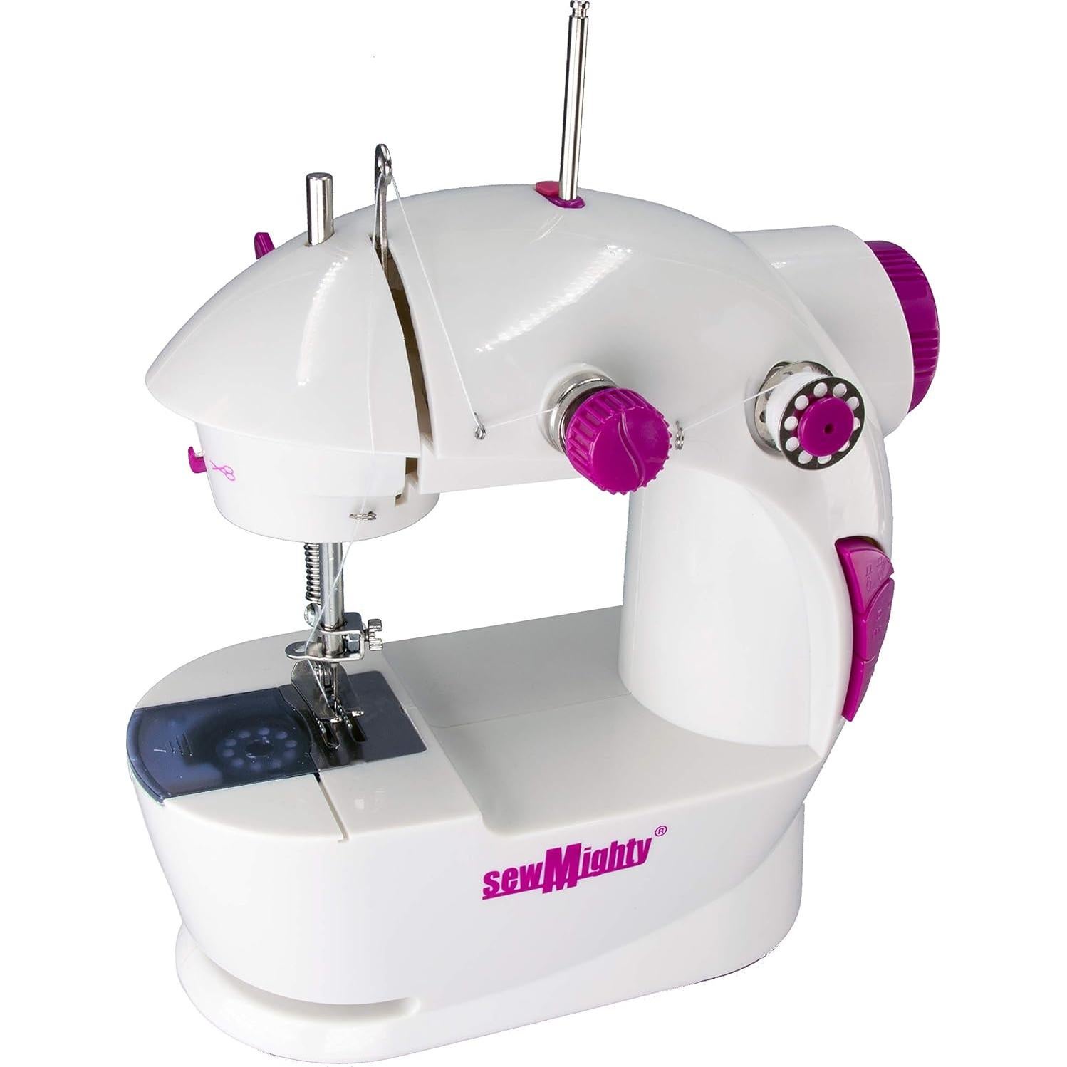 Máquina de Coser Portátil Sew Mighty Mini - Doble Velocidad, Batería y CA