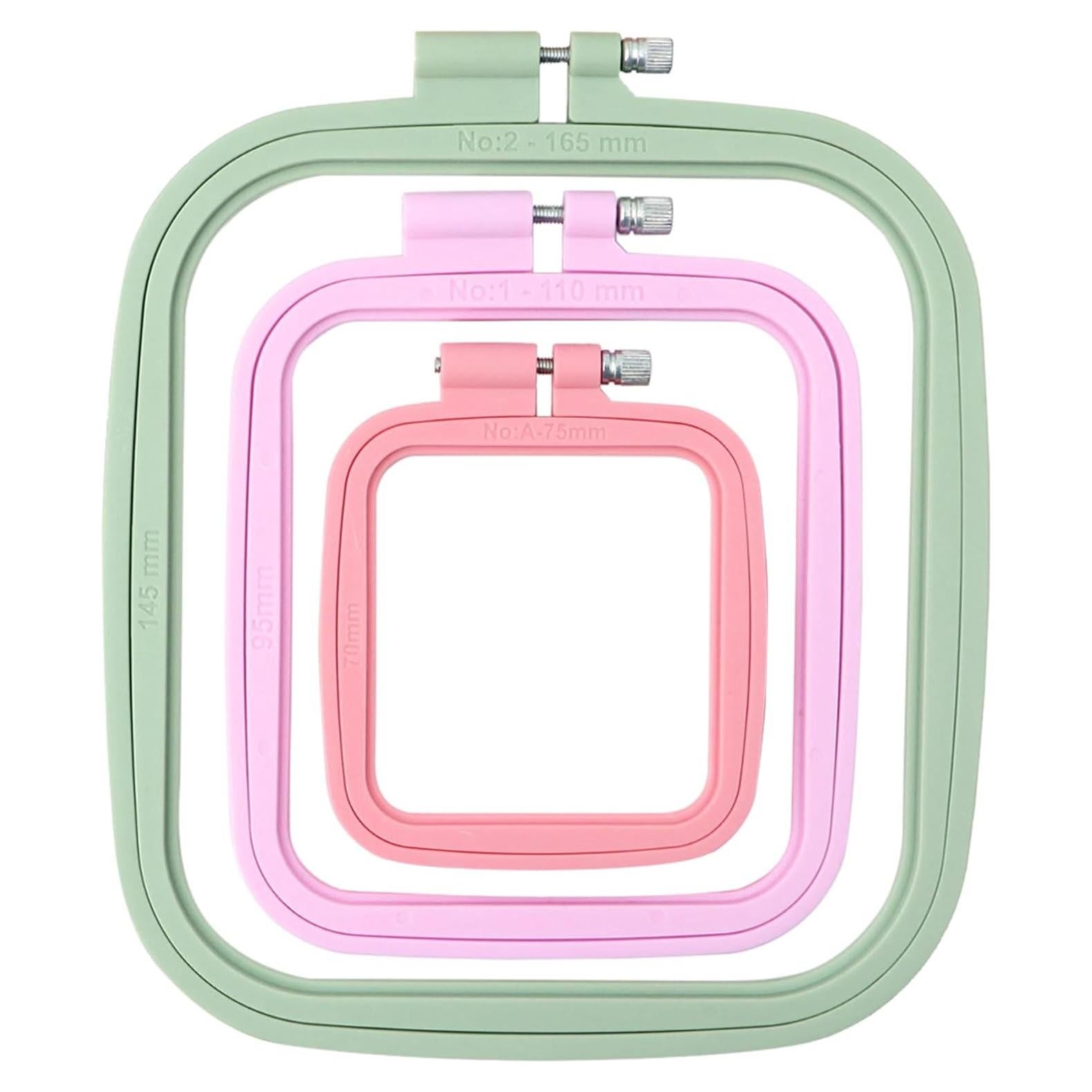 Aros de Bordado Rectangulares MUFEKUM - 3 Piezas ABS