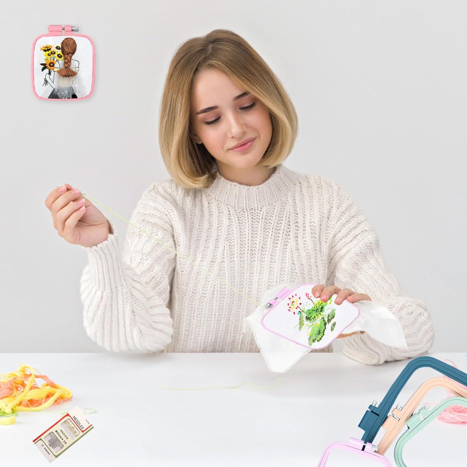 Aros de Bordado Rectangulares MUFEKUM - 3 Piezas ABS