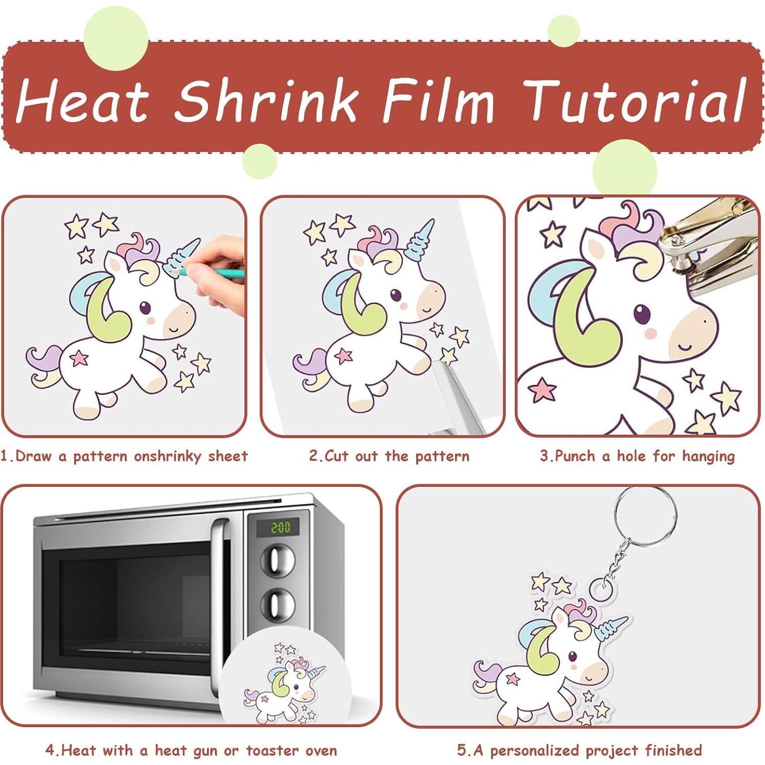 25 Hojas de Plástico Shrinky Dink Gushu 20x14.5cm Manualidades