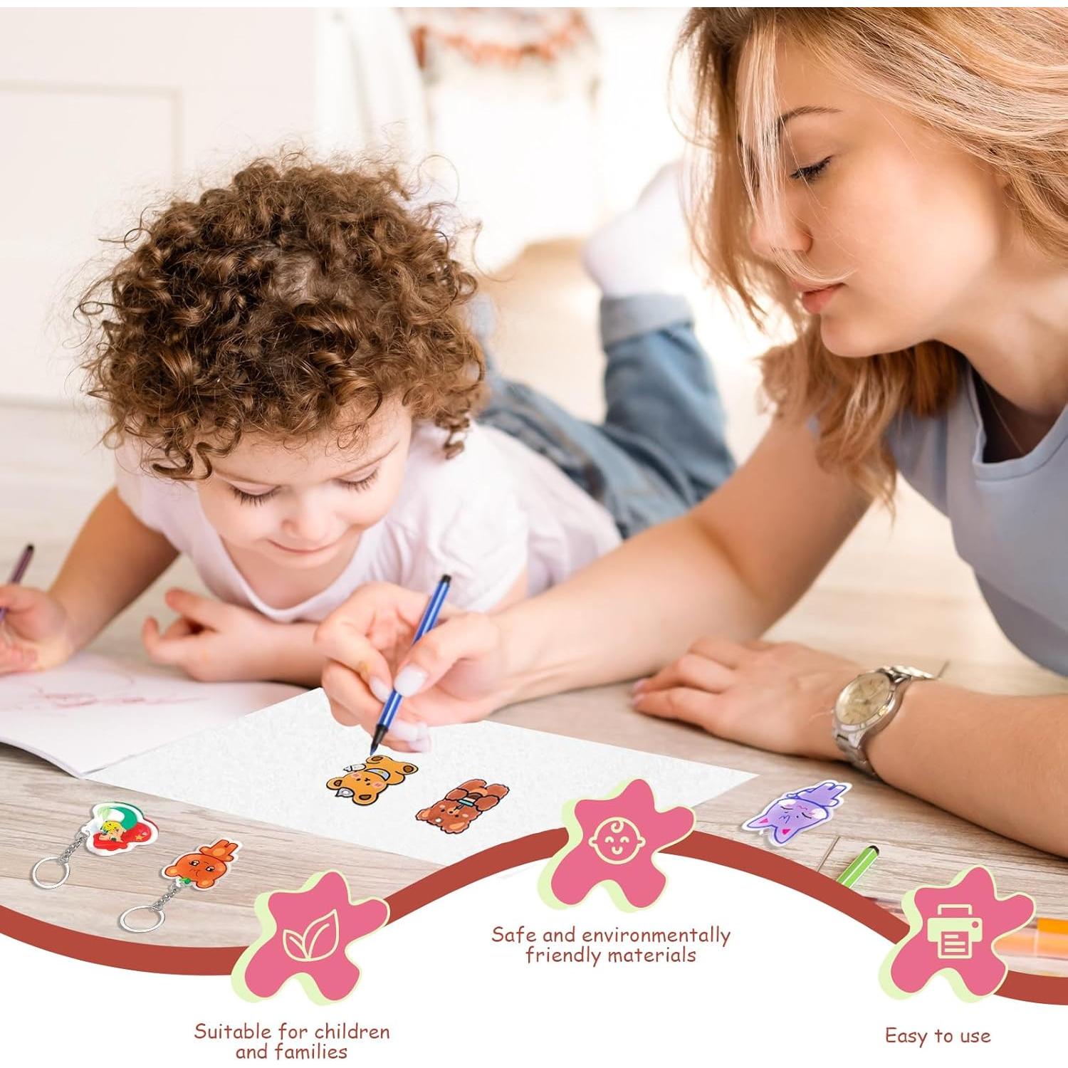 25 Hojas de Plástico Shrinky Dink Gushu 20x14.5cm Manualidades