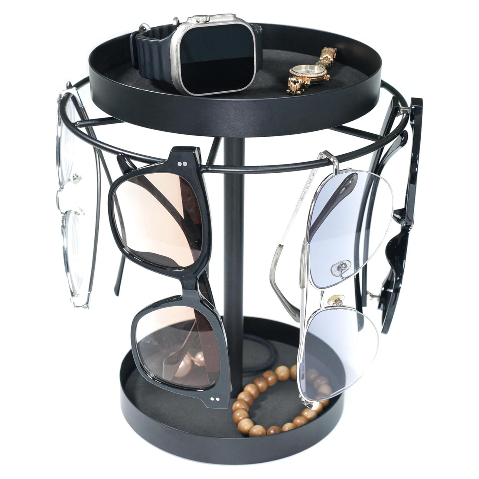 Organizador de Gafas REDANT Rotatorio 360° Metal Negro