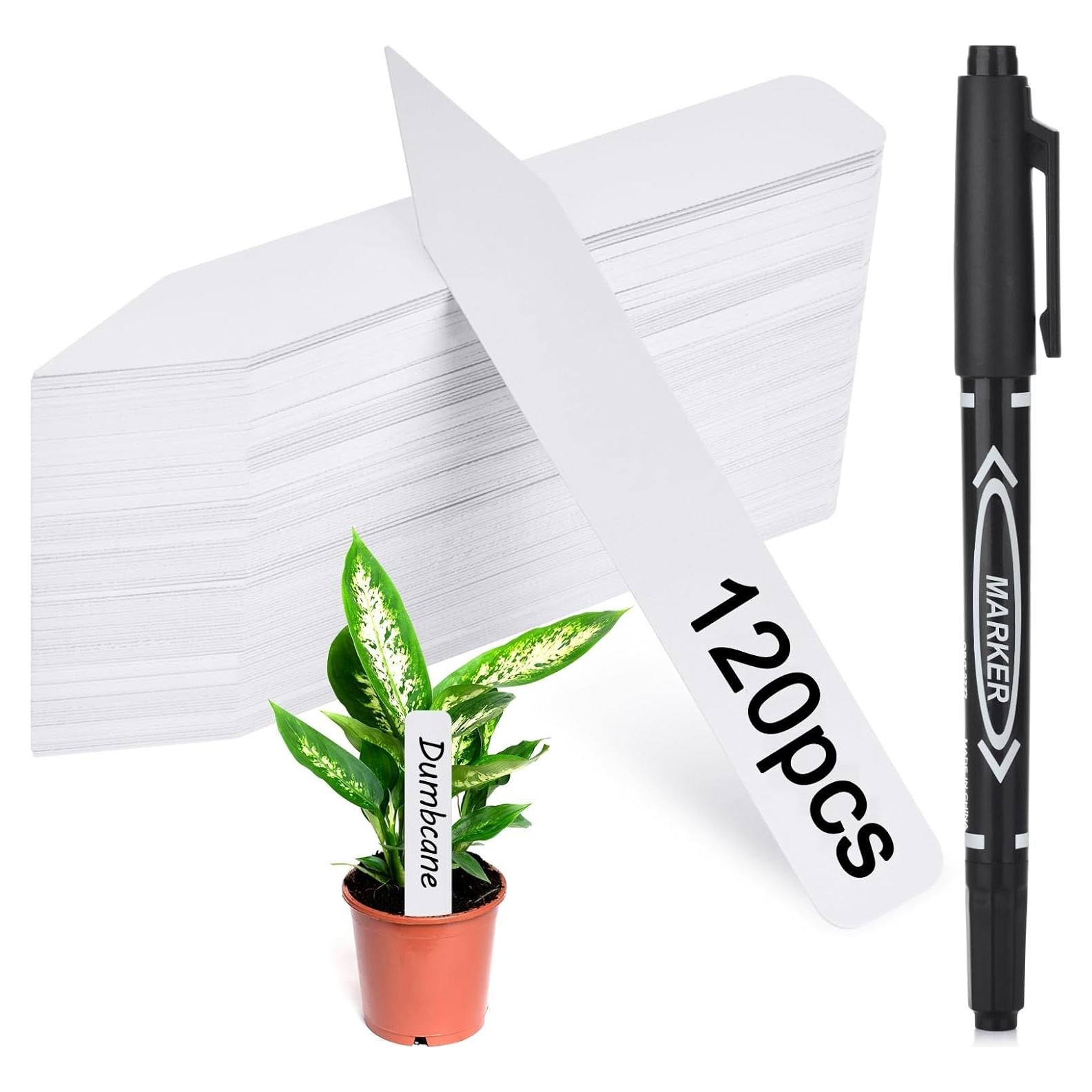 Etiquetas para Plantas 120PCS Darfukei, Marcadores Impermeables