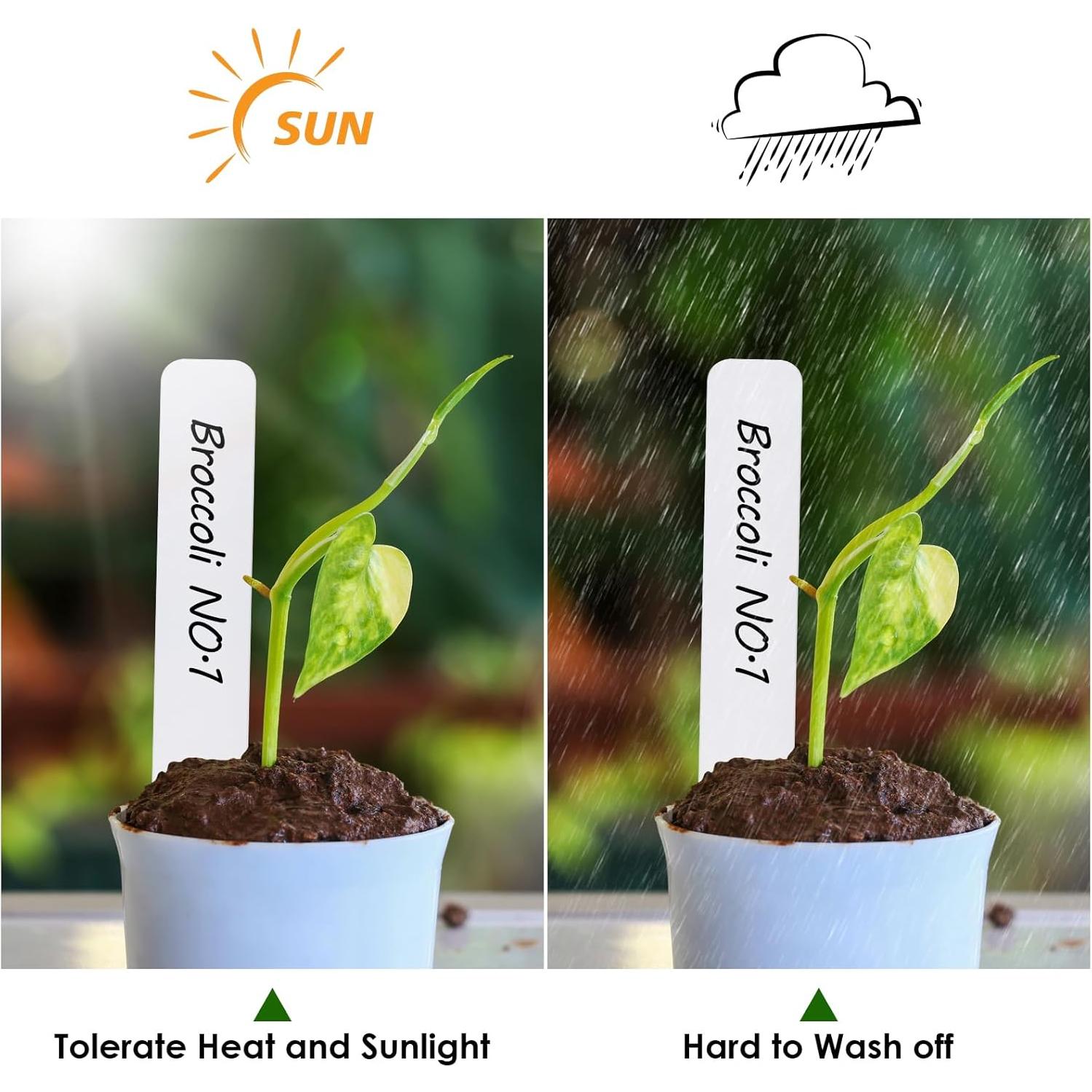 Etiquetas para Plantas 120PCS Darfukei, Marcadores Impermeables