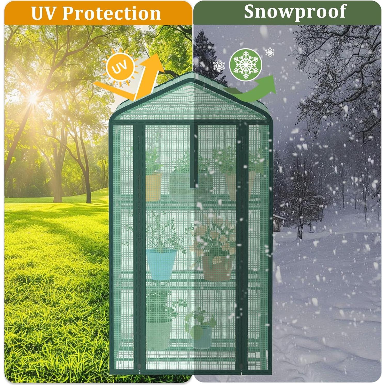 Invernadero Portátil TianC Beauty 3 Niveles con Cubierta PE