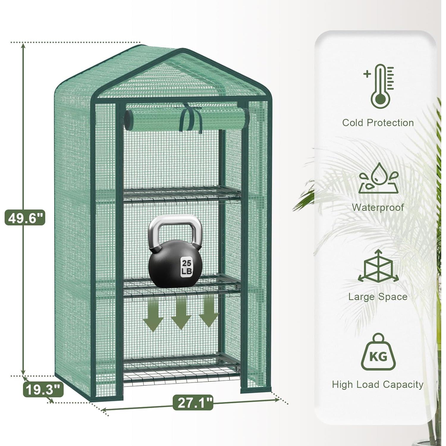 Invernadero Portátil TianC Beauty 3 Niveles con Cubierta PE