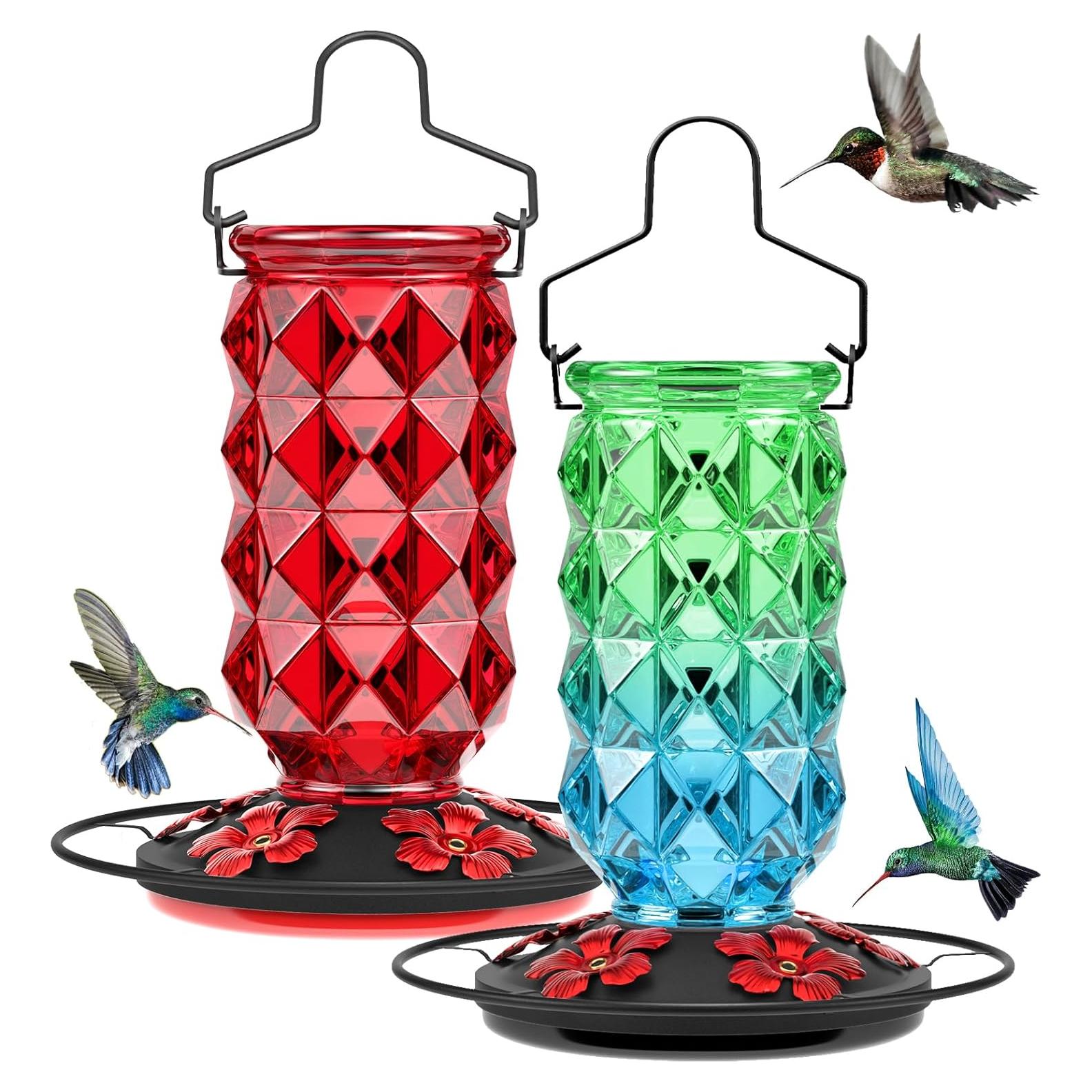Alimentador de Colibrí de Vidrio Grete Gotye 1.6L 2 Paquetes