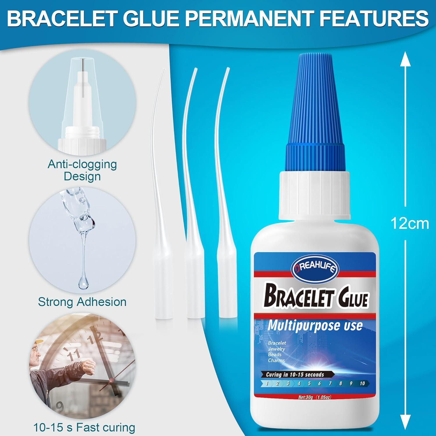 Pegamento para Joyería DREAHLIFE 30g - Adhesivo Claro para Pulseras
