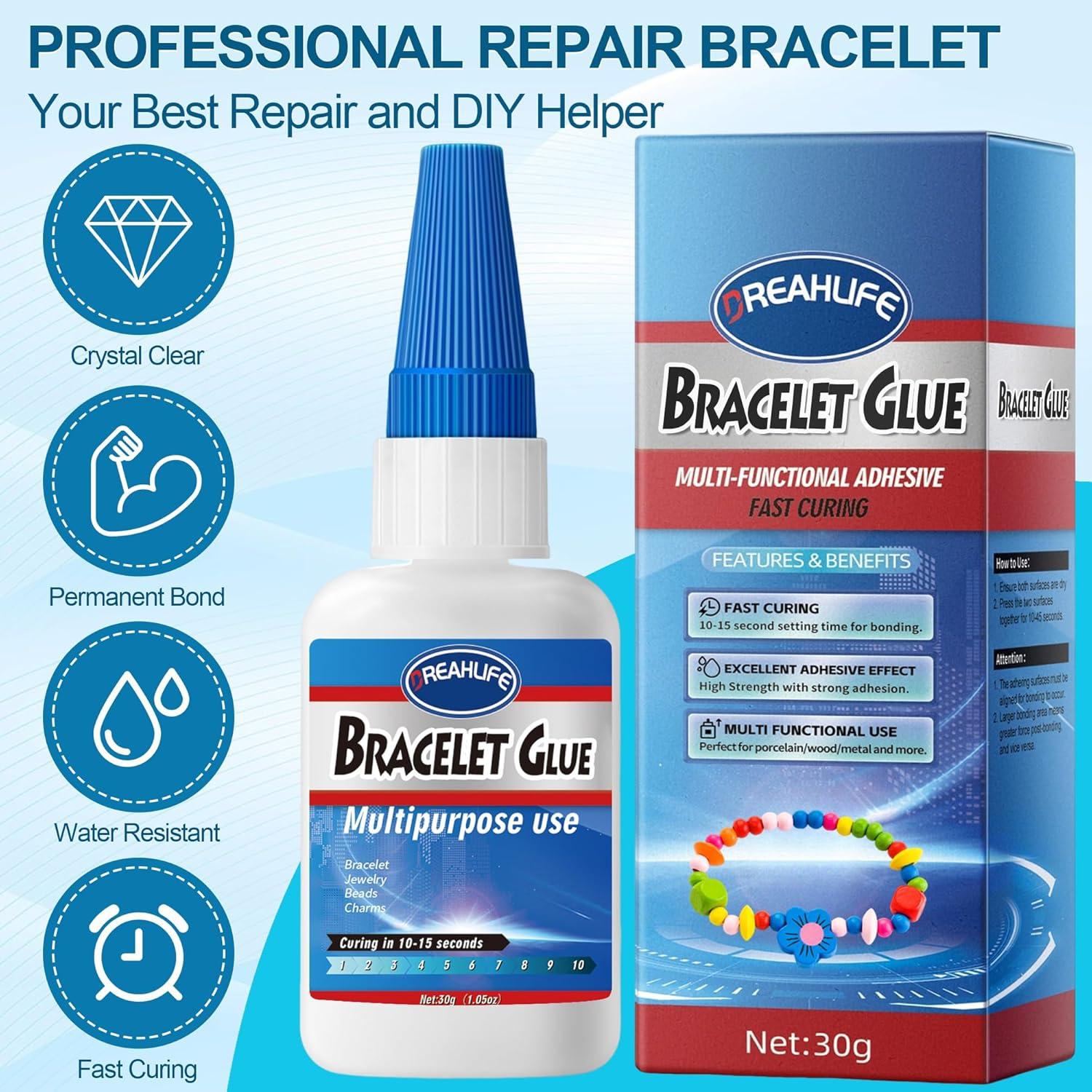 Pegamento para Joyería DREAHLIFE 30g - Adhesivo Claro para Pulseras