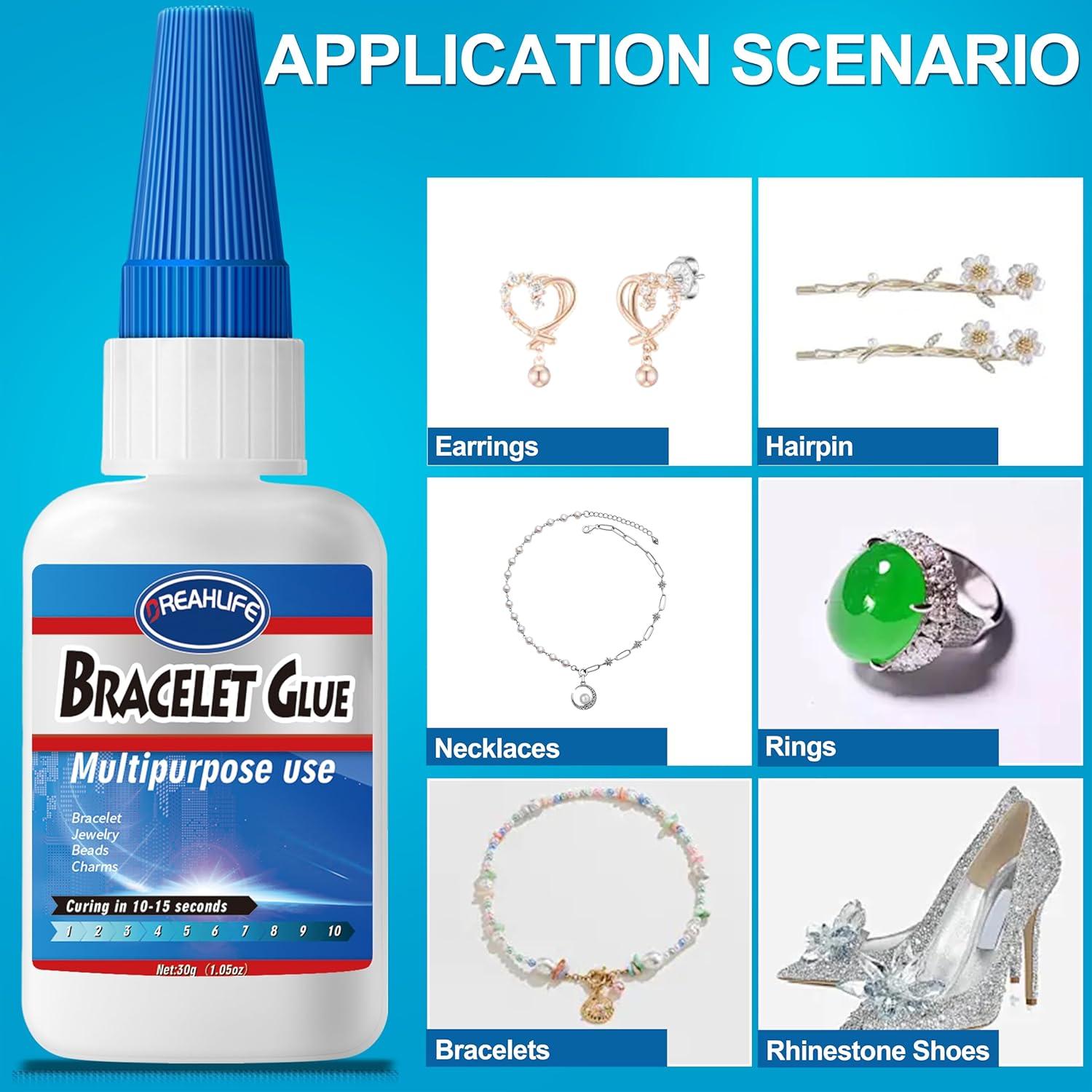 Pegamento para Joyería DREAHLIFE 30g - Adhesivo Claro para Pulseras