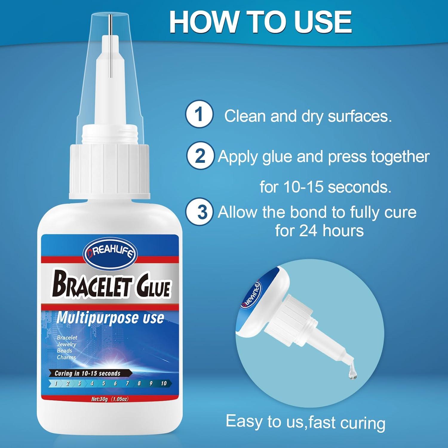 Pegamento para Joyería DREAHLIFE 30g - Adhesivo Claro para Pulseras