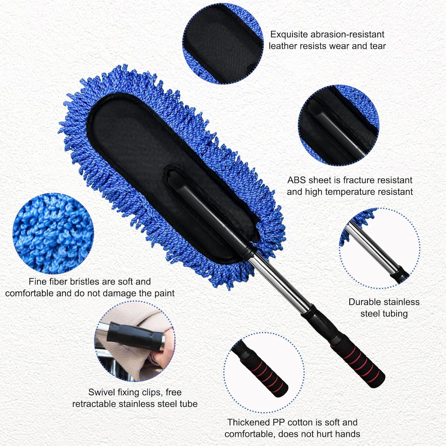 2 Plumones de Microfibra para Auto Sylvil, Limpieza Interior y Exterior