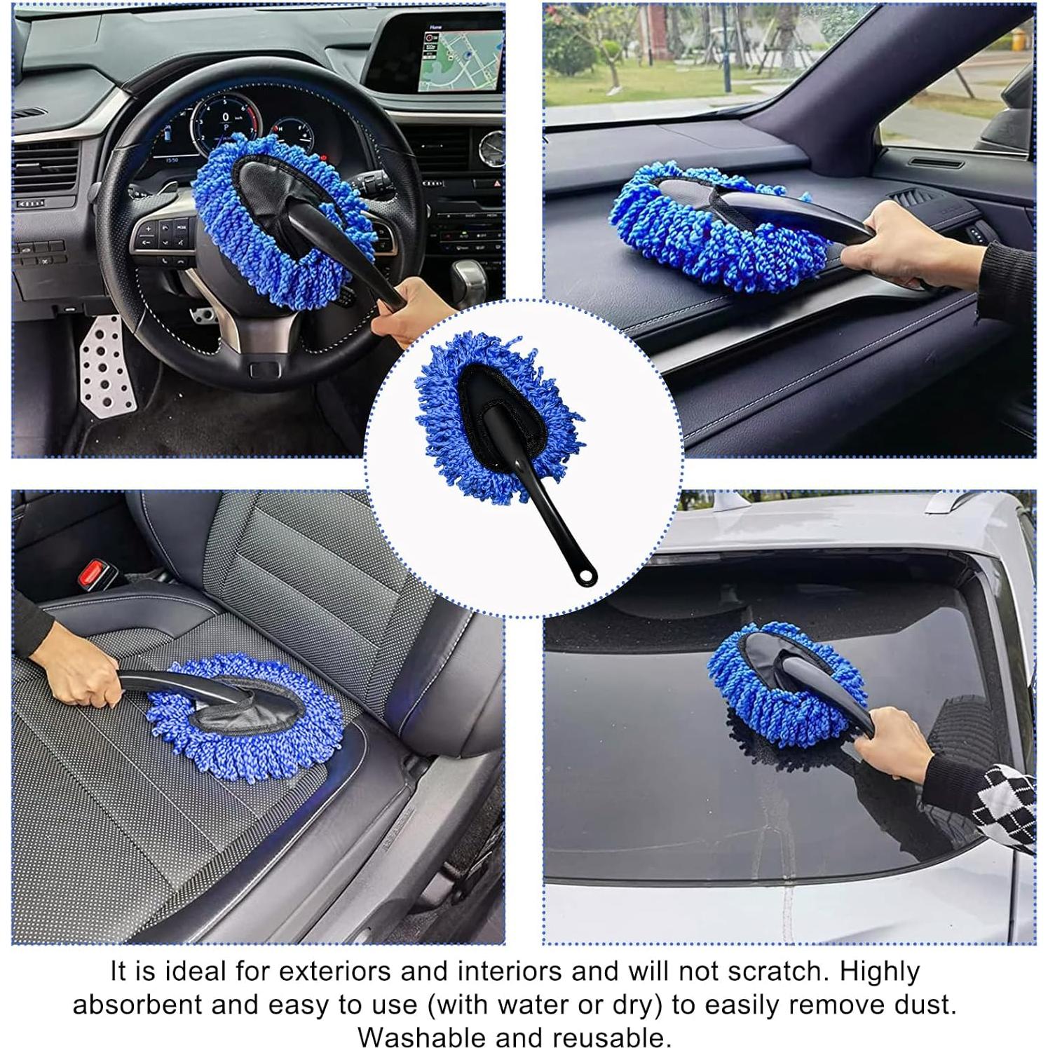 2 Plumones de Microfibra para Auto Sylvil, Limpieza Interior y Exterior
