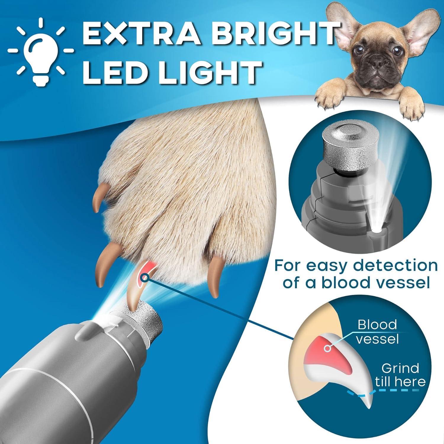 Afilador de Uñas para Perros Primens con Luz LED y 2 Velocidades