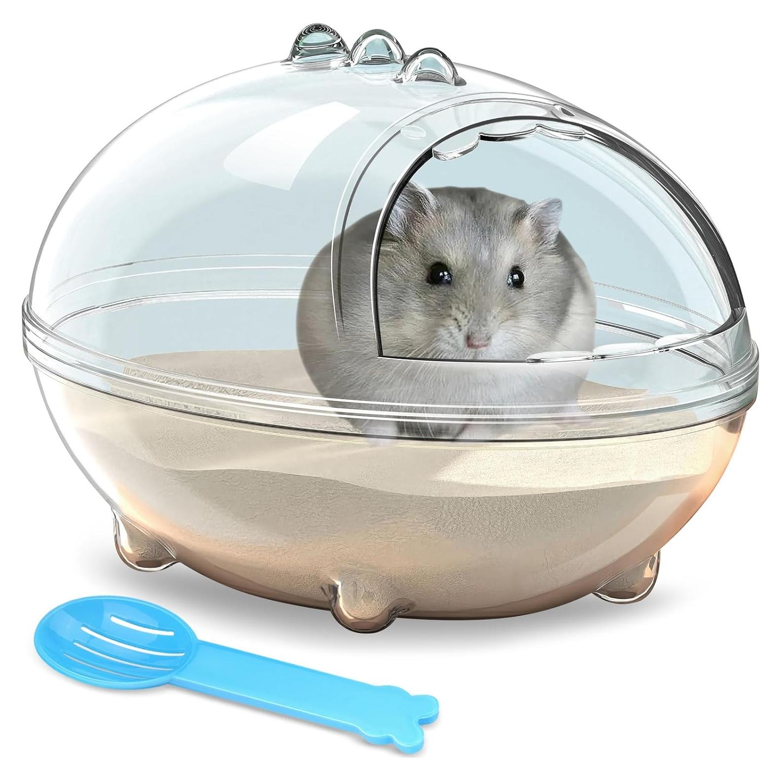 Baño de Hámster LazYYzal, Caja de Arena Espacial S 13.5x9.7x8.4 cm