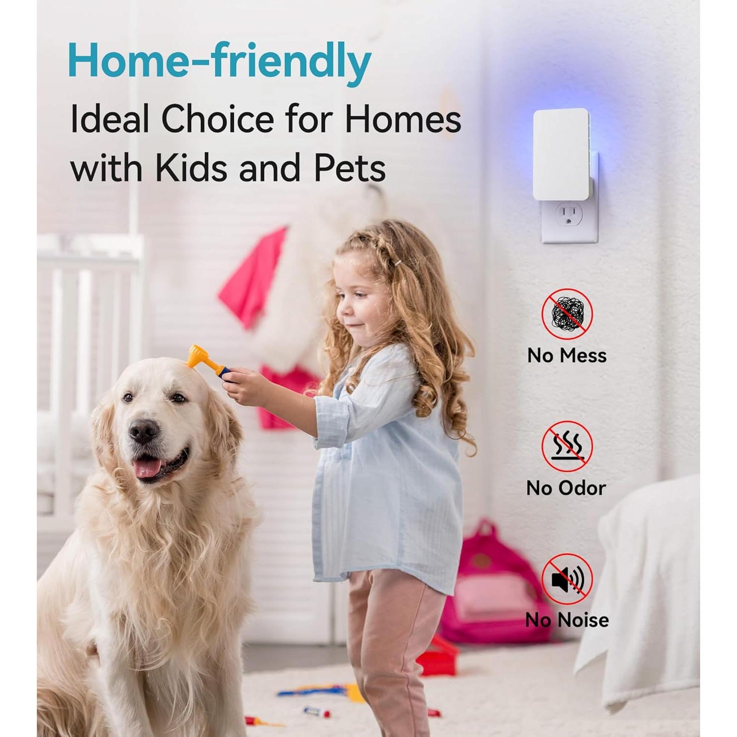 Trampa de Insectos Voladores WowCatch con Luz UV y Adhesivo Doble Cara