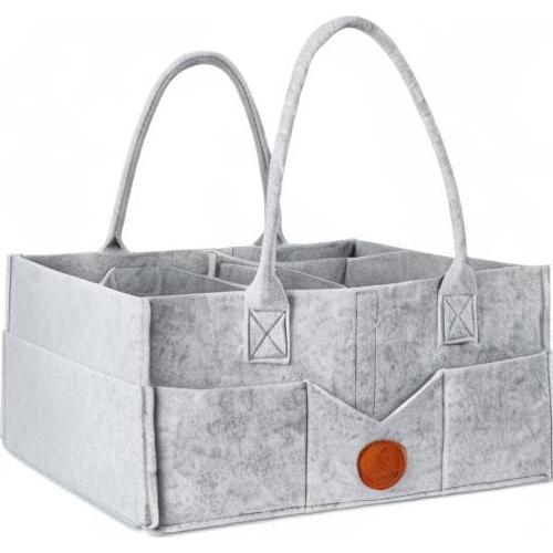 Organizador de Pañales Maliton Gris - Caddy Fieltro 38x22x17 cm