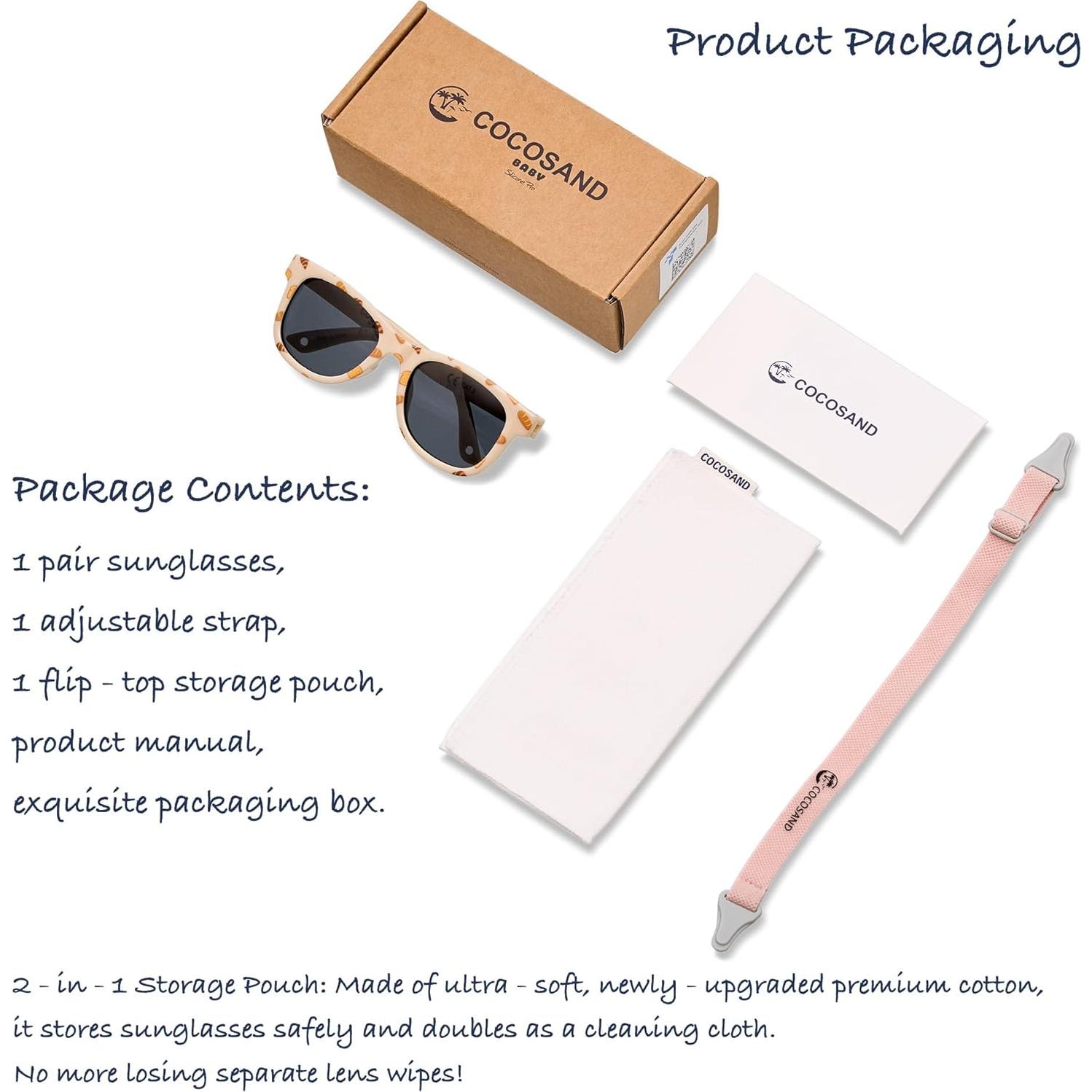 Gafas de sol polarizadas COCOSAND para bebés 0-24 meses UV