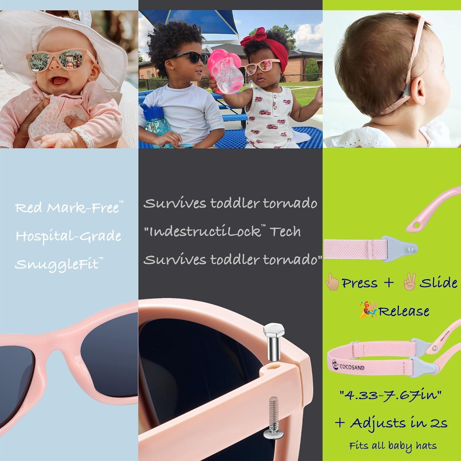 Gafas de sol polarizadas COCOSAND para bebés 0-24 meses UV