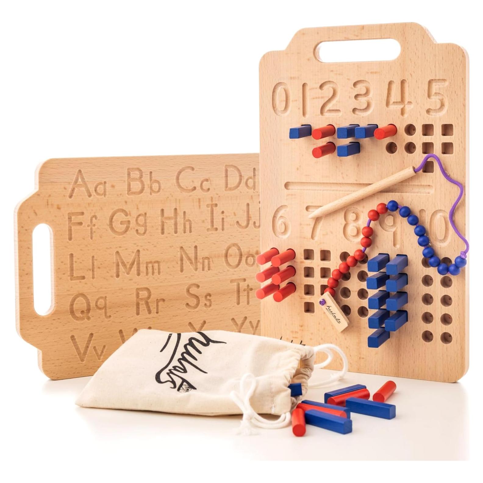 Tablero Montessori de Trazado y Conteo Owl Village 30.89x19.48cm