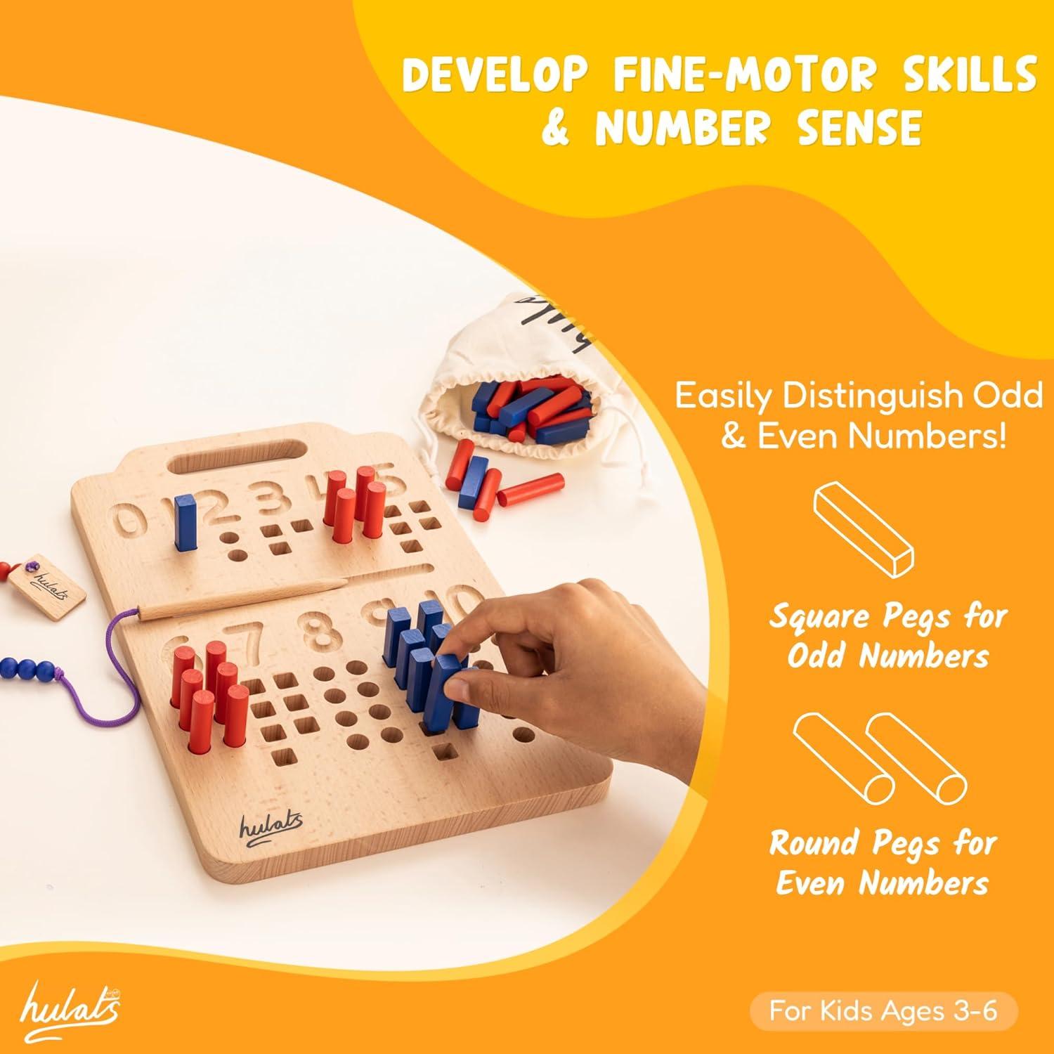 Tablero Montessori de Trazado y Conteo Owl Village 30.89x19.48cm