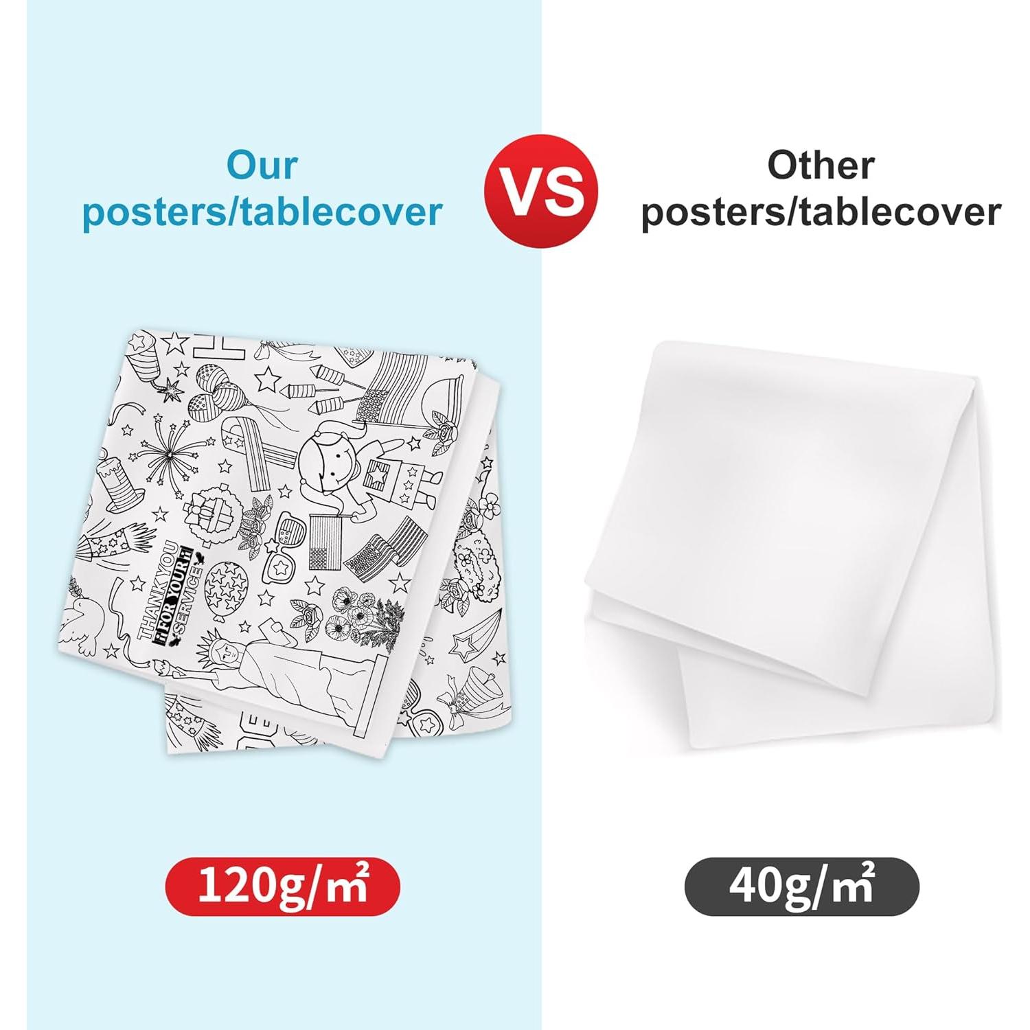 Póster de Colorear Gigante OHOME 182.9x76.2 cm Día de los Caídos