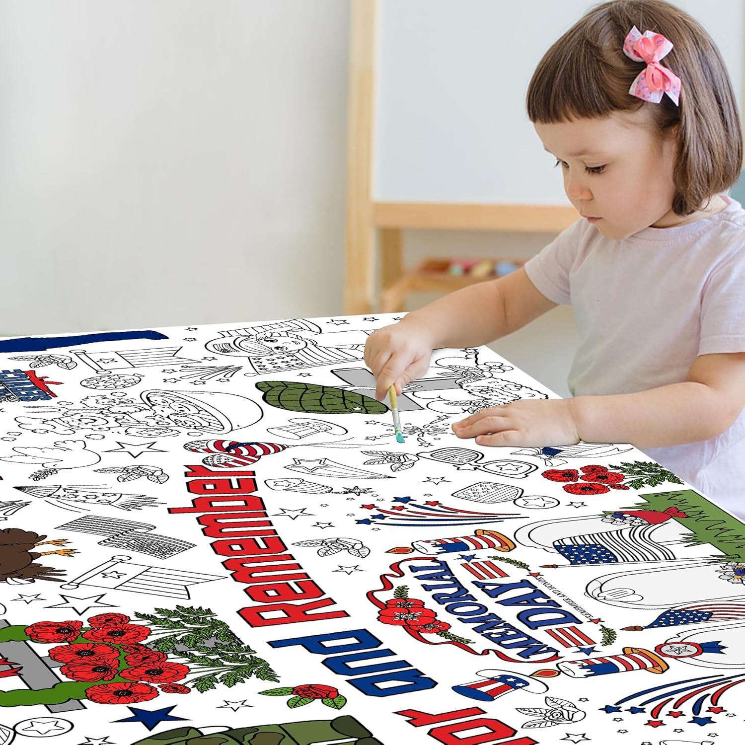 Póster Gigante para Colorear OHOME 182.9x76.2 cm Día de los Caídos