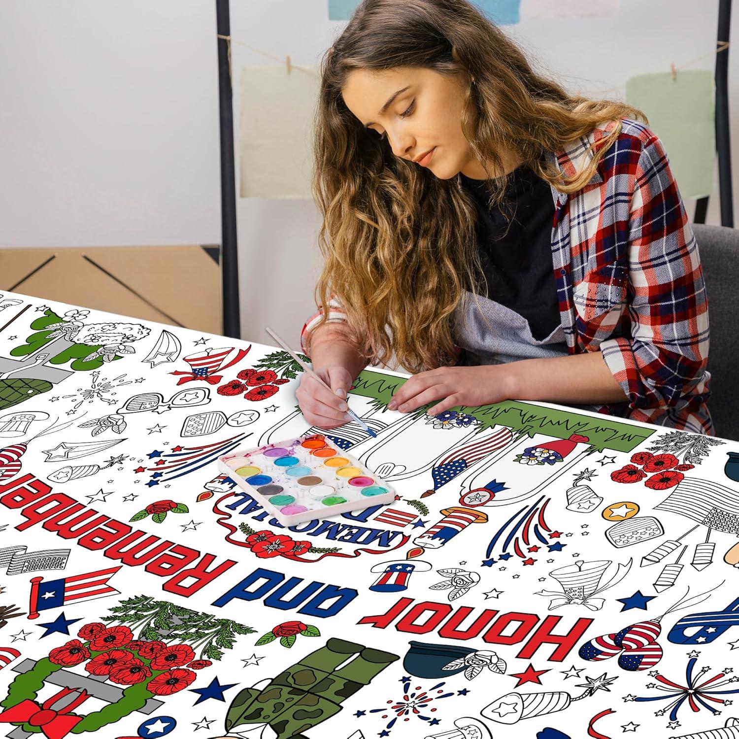 Póster Gigante para Colorear OHOME 182.9x76.2 cm Día de los Caídos