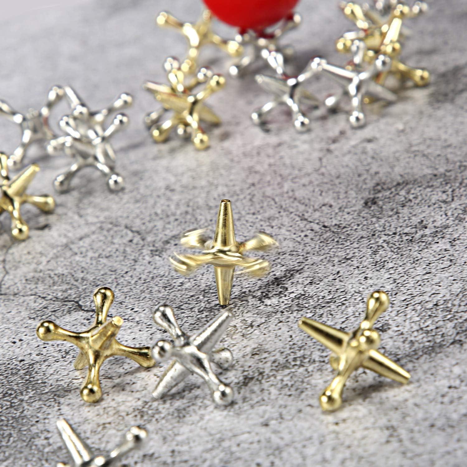 Juego de Jacks Legigo 3 Sets con Pelotas de Goma y Jacks de Metal