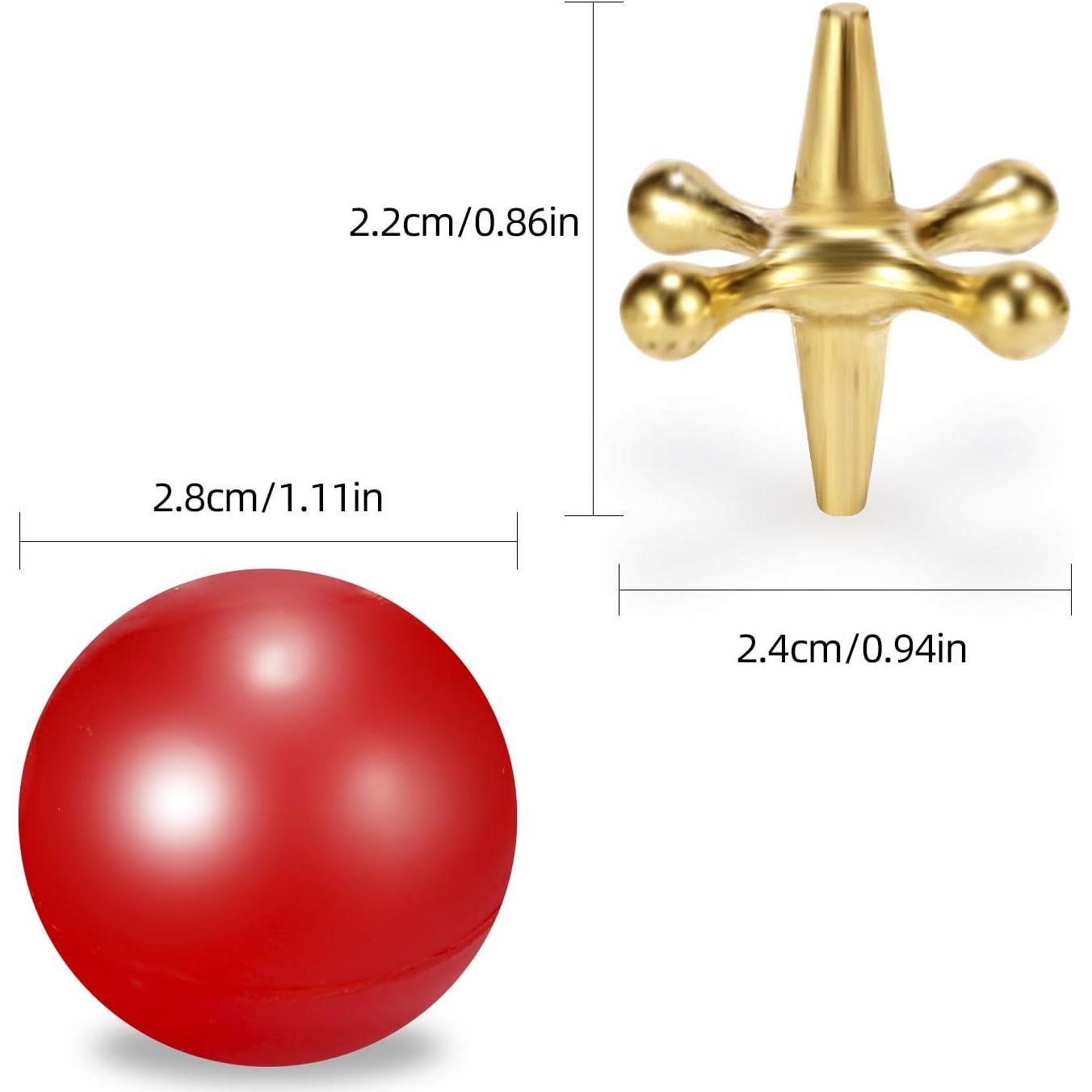 Juego de Jacks Legigo 3 Sets con Pelotas de Goma y Jacks de Metal