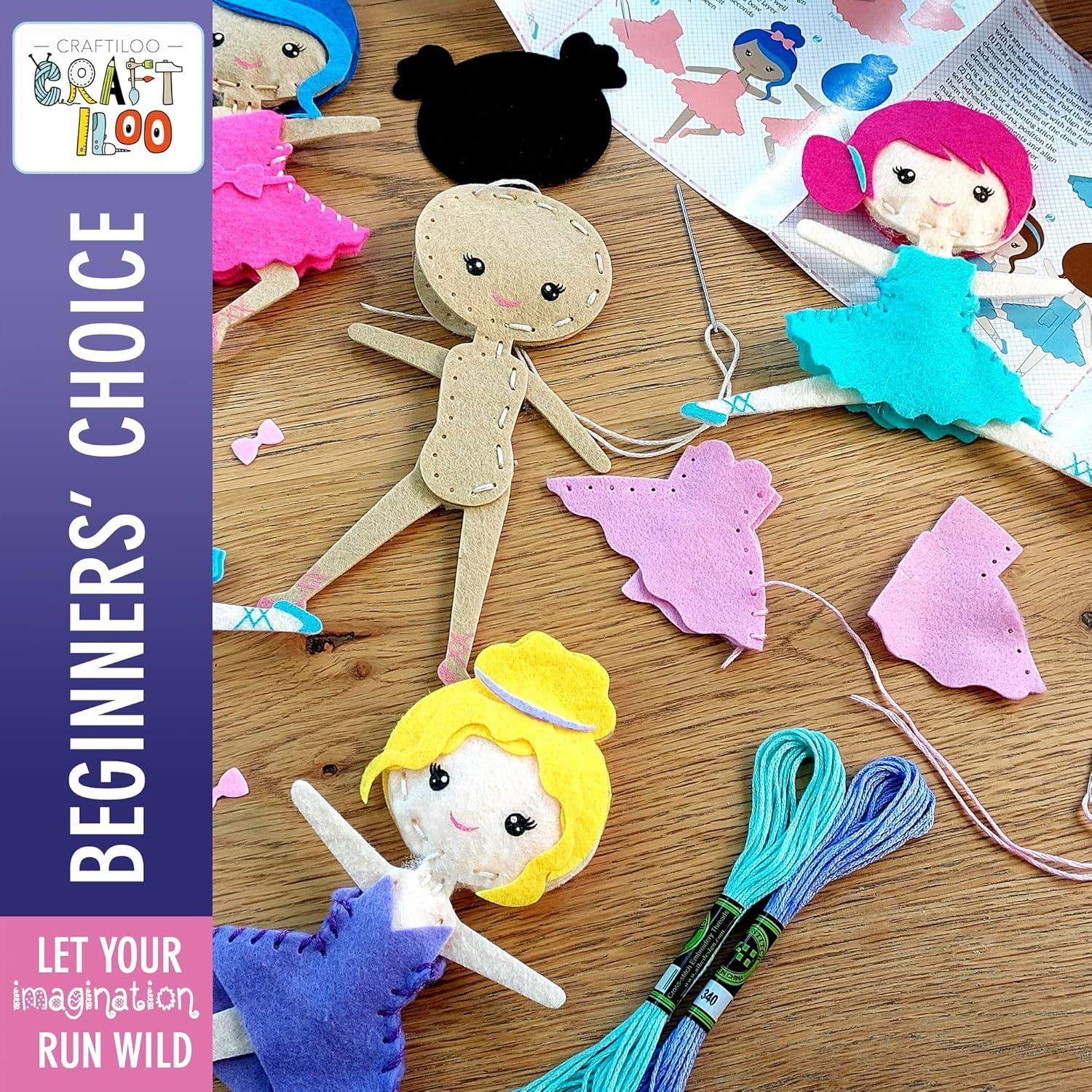 Kit de Costura CRAFTILOO Bailarinas para Niños 5-12 Años