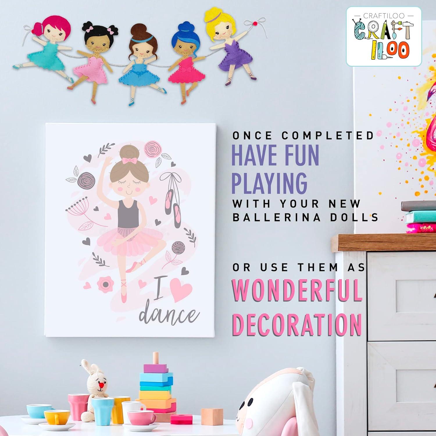 Kit de Costura CRAFTILOO Bailarinas para Niños 5-12 Años