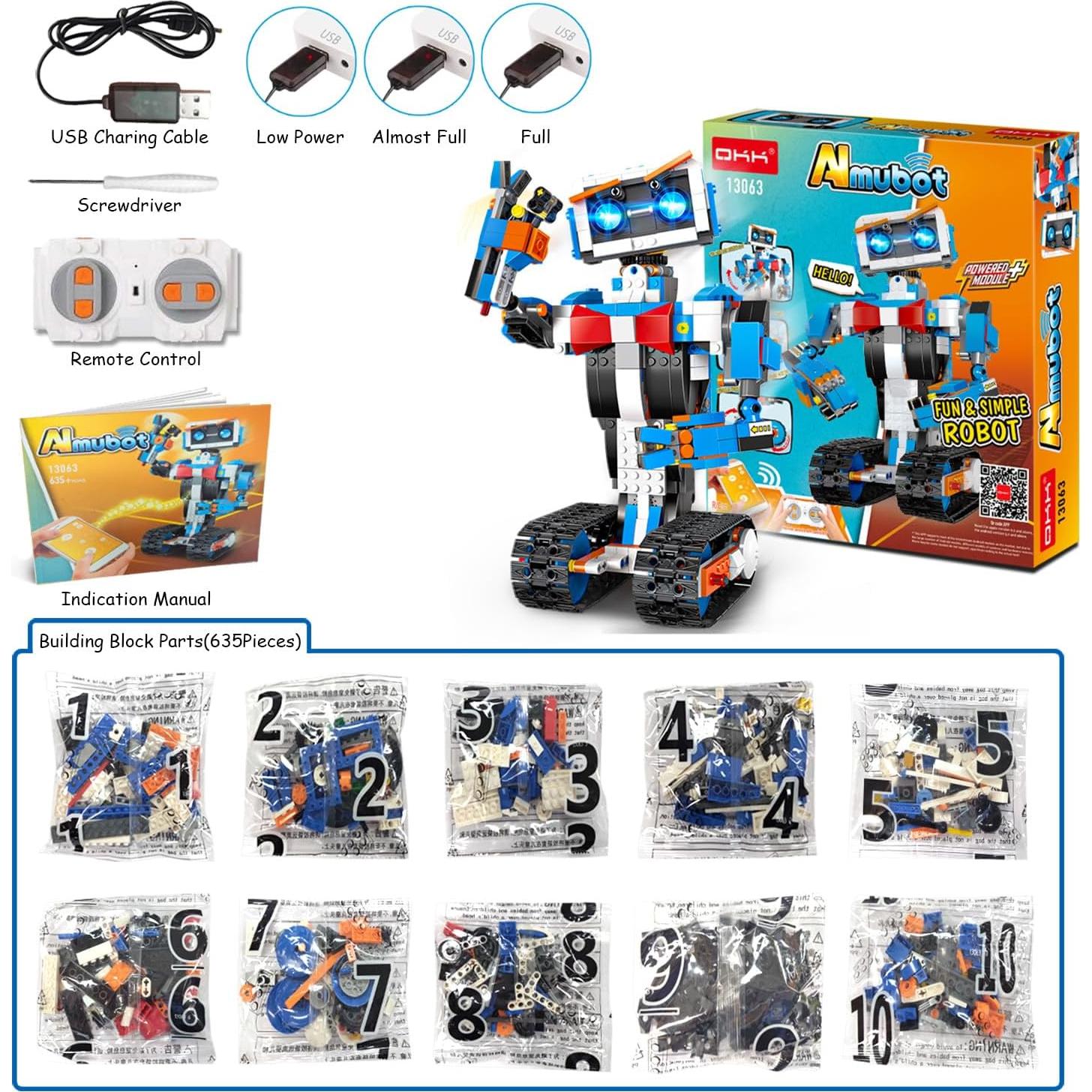 Kit de Robot Educativo OKK 635 Piezas Control Remoto APP