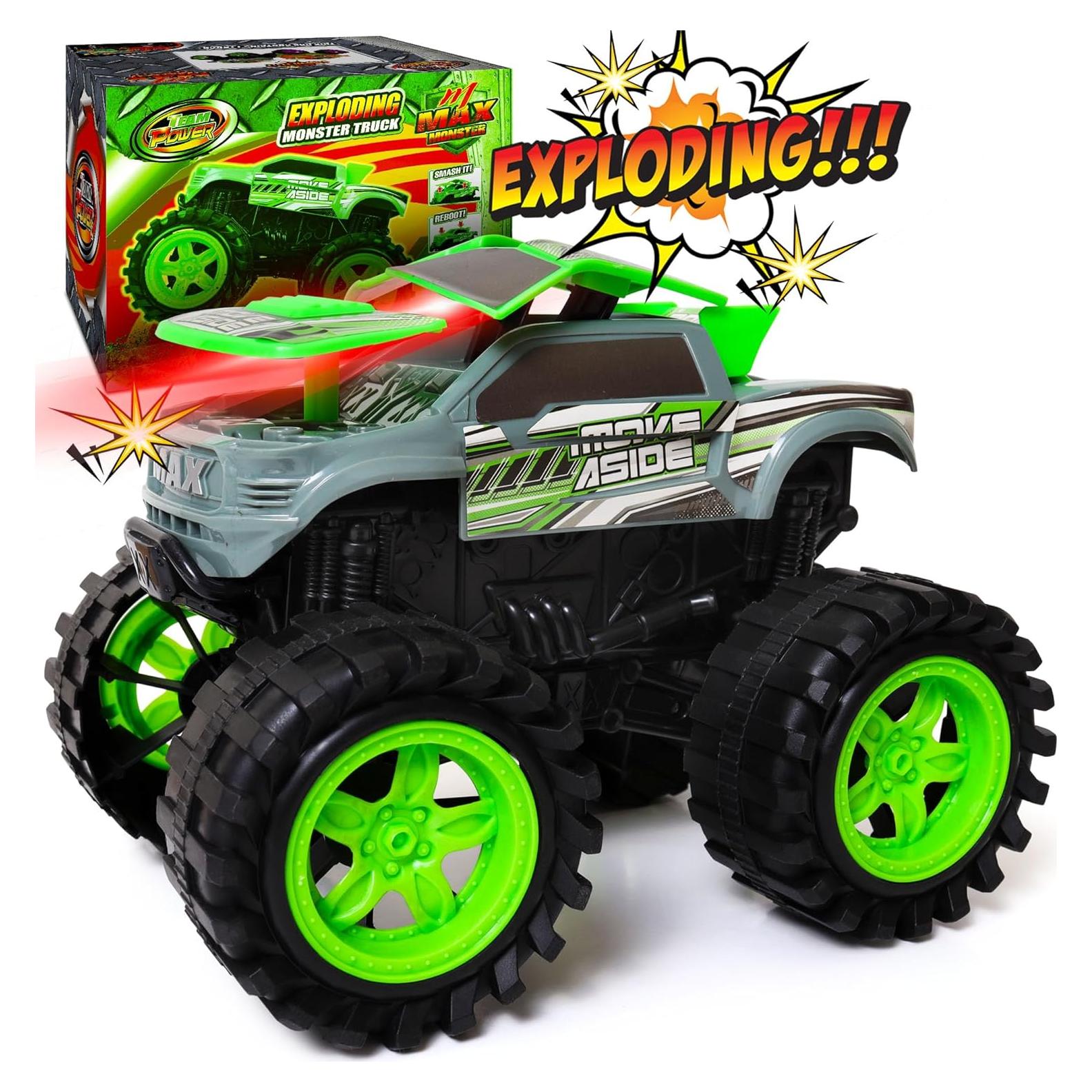 Camión Monstruo Explosivo Powco con Sonidos y Luces 22cm