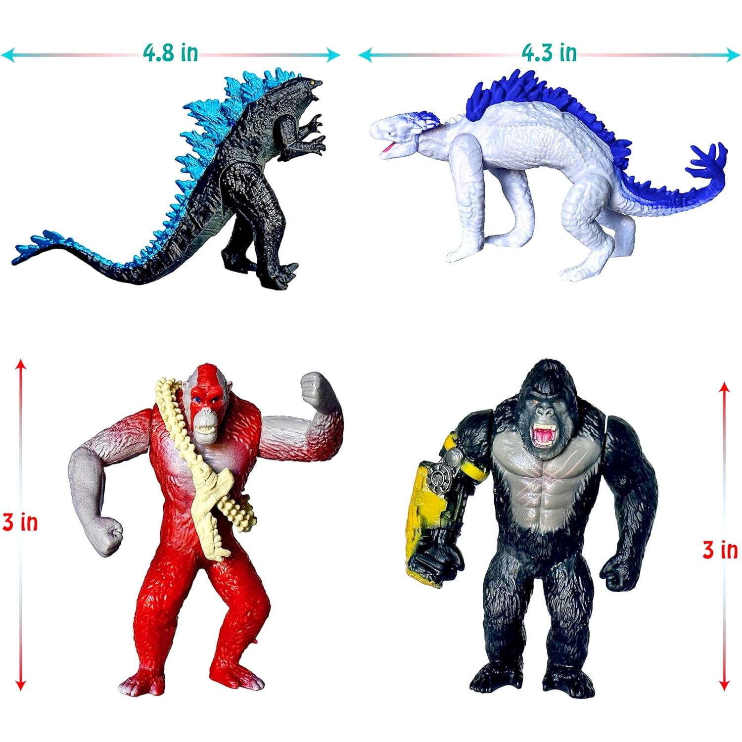 Conjunto de 6 Figuras de Acción Godzilla x Kong TwCare