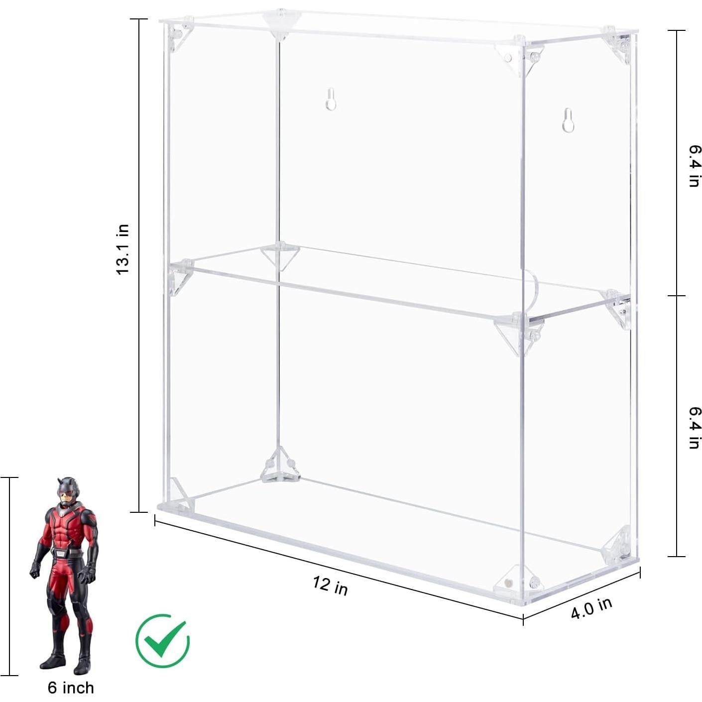 Caja de Exhibición Acrílica 2 Niveles Dezzer 30.5x10.2x33.4 cm