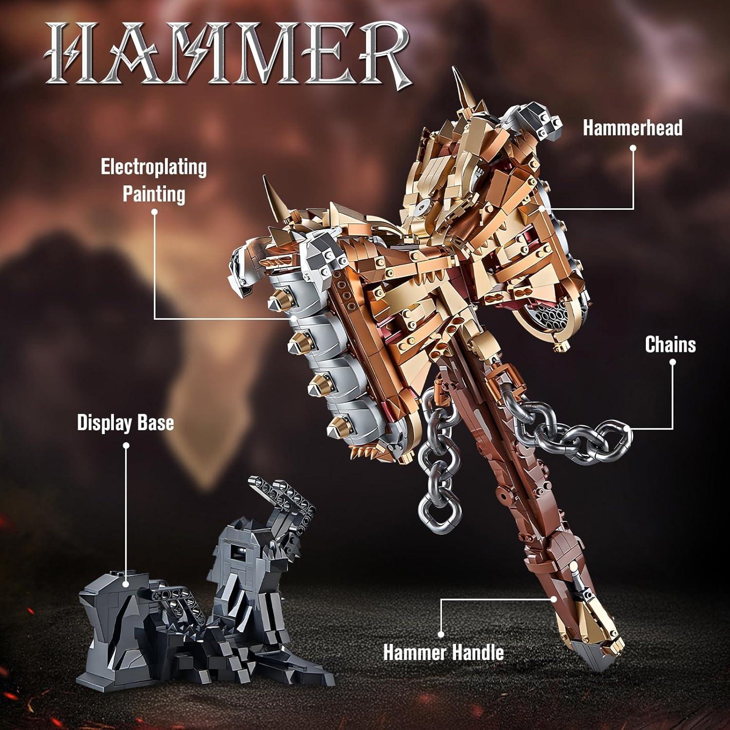 Juego de Bloques de Construcción Martillo Thor Finger Rock 1388 PCS