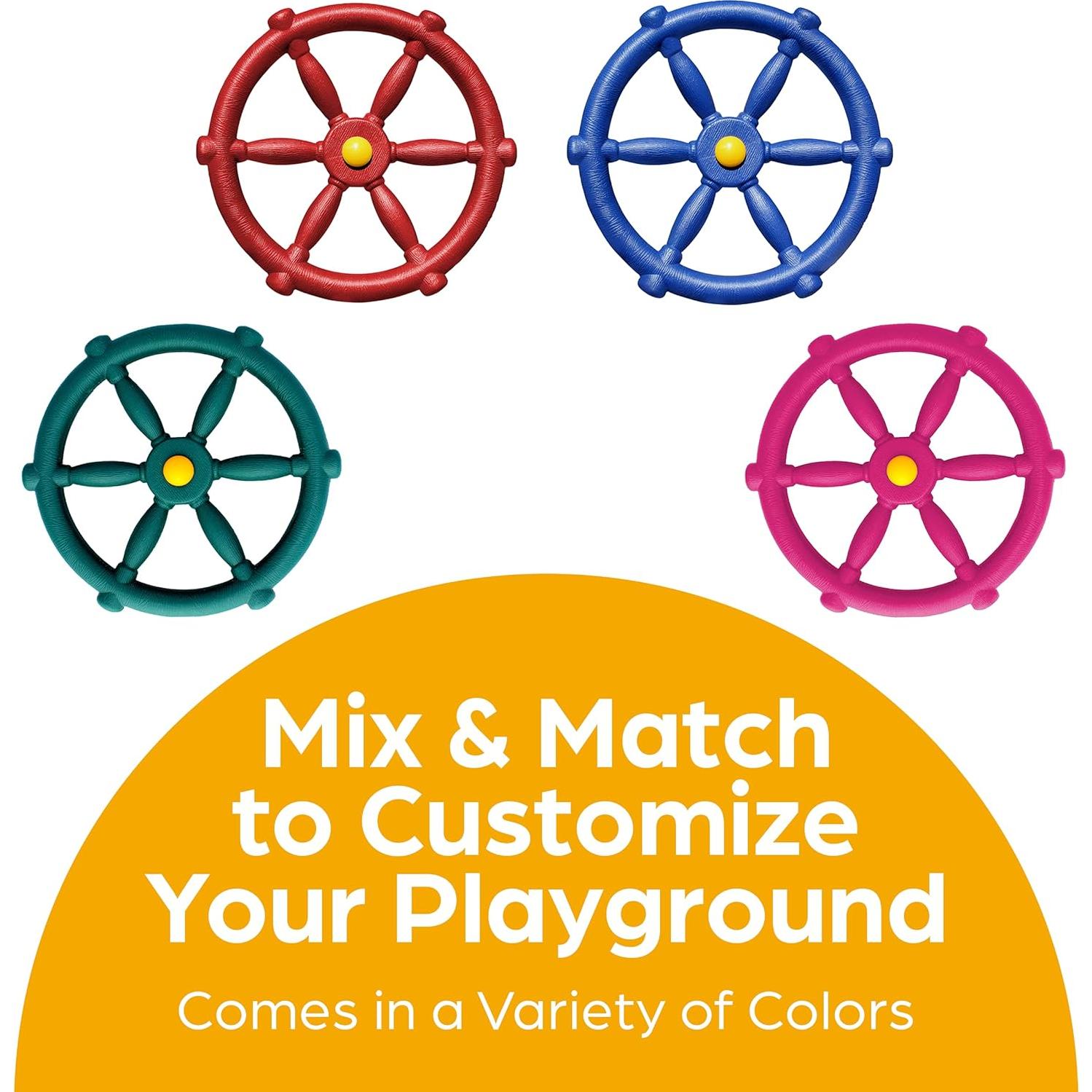 Rueda de Barco Pirata Jungle Gym Kingdom 30.48 cm Azul