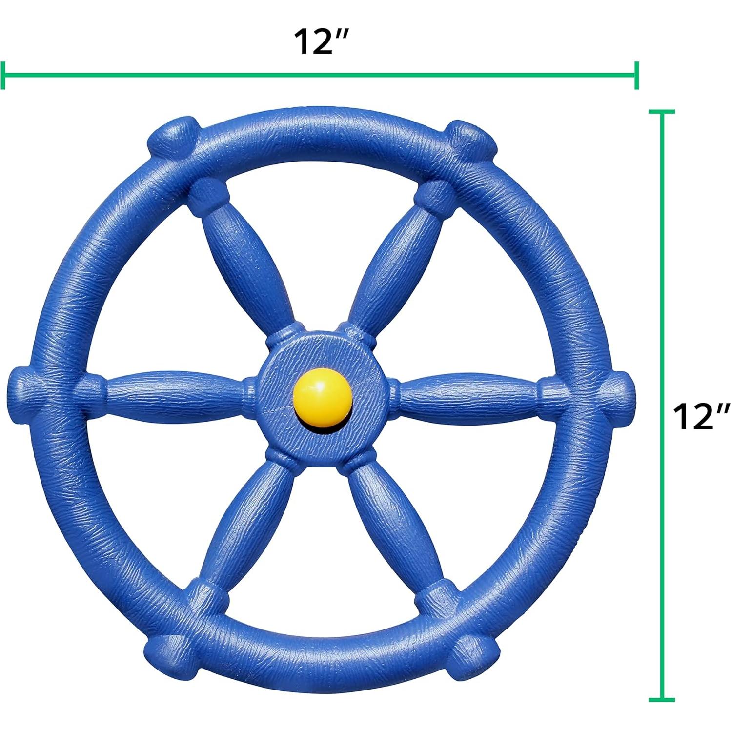 Rueda de Barco Pirata Jungle Gym Kingdom 30.48 cm Azul
