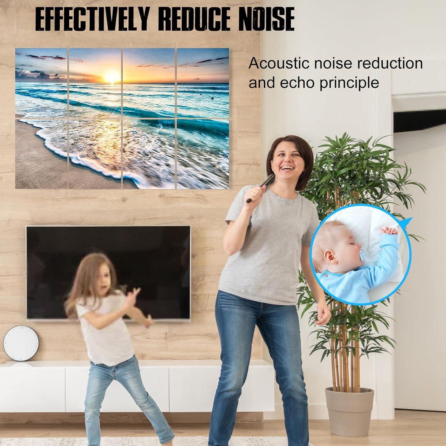 Paneles Acústicos Autoadhesivos YPY 8 Paquete 30x40 cm Decorativos