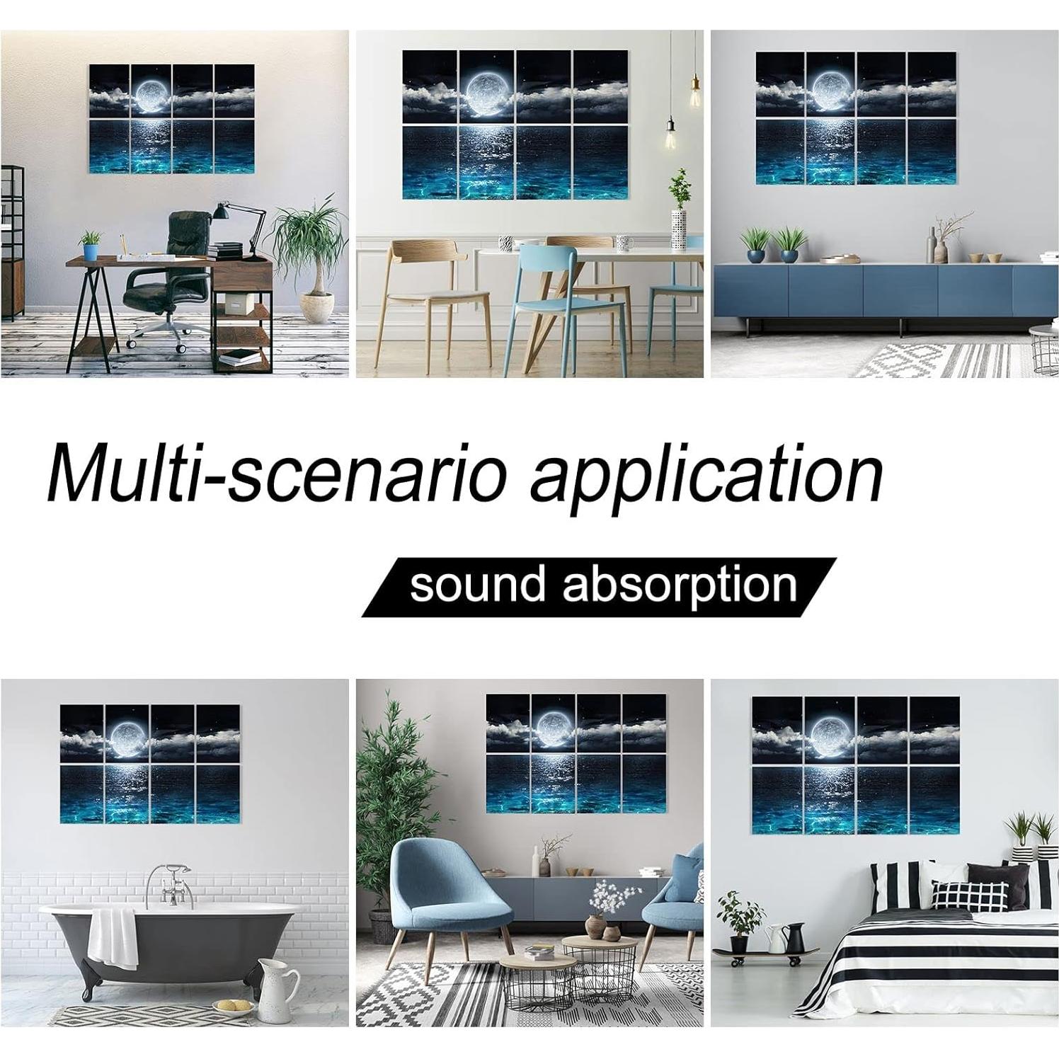 Paneles Acústicos YPY 8 Piezas 30x40 cm Aislantes Decorativos