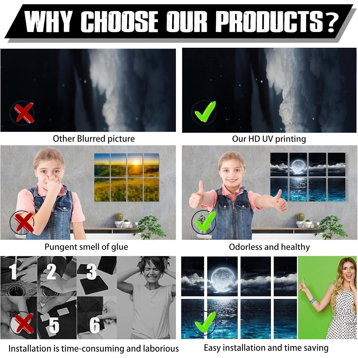 Paneles Acústicos YPY 8 Piezas 30x40 cm Aislantes Decorativos