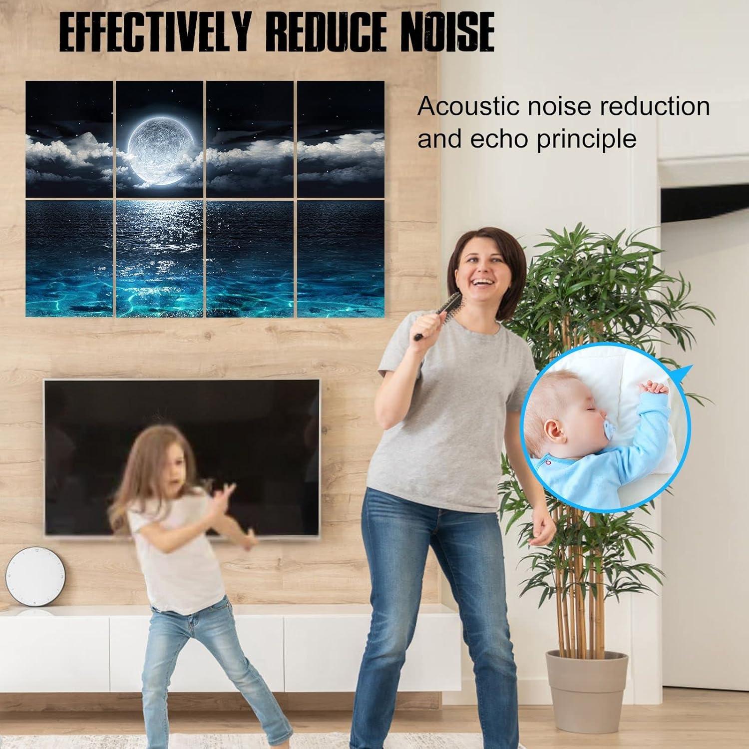 Paneles Acústicos YPY 8 Piezas 30x40 cm Aislantes Decorativos