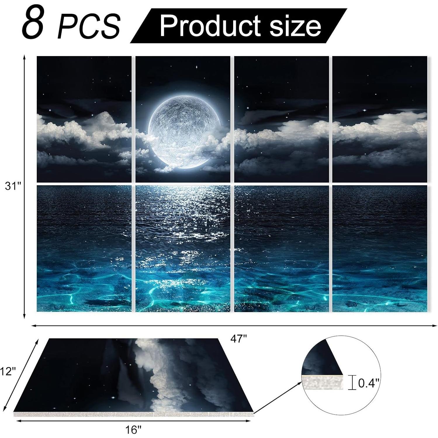 Paneles Acústicos YPY 8 Piezas 30x40 cm Aislantes Decorativos